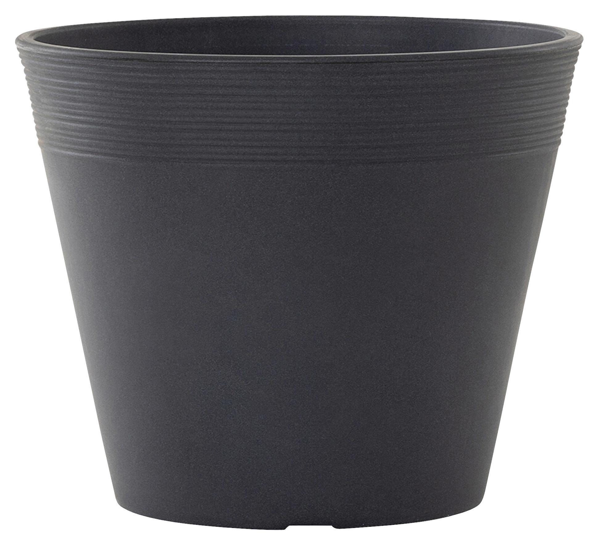 Pflanzentopf Malaga Anthrazit - Anthrazit, Basics, Kunststoff (48/32cm) - Siena Garden