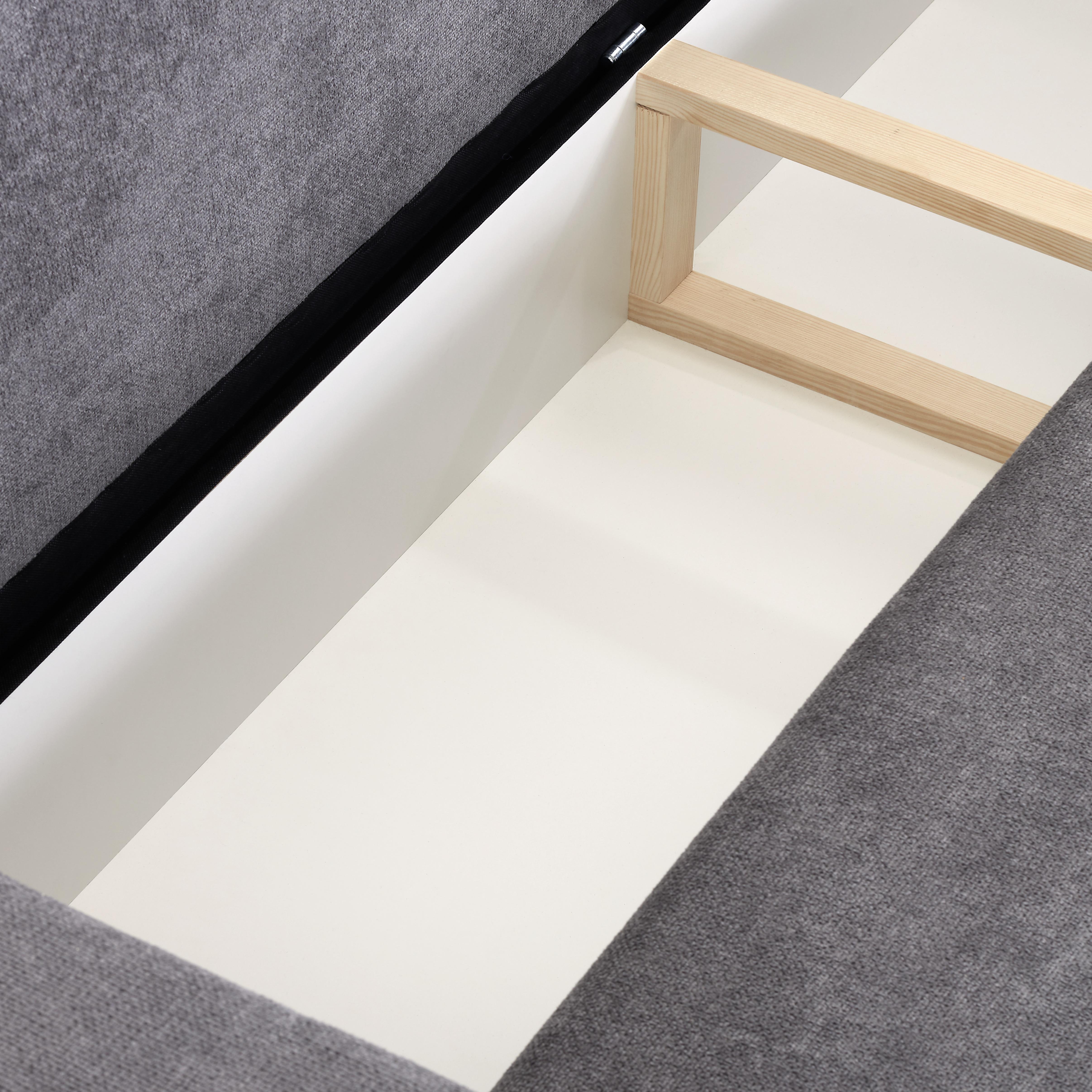 Sofa Stella - srebrne boje/tamno siva, Basics, plastika (226/94/102cm) - Modern Living
