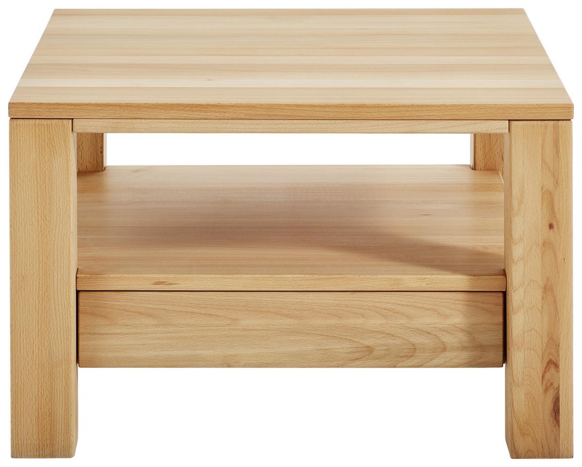 STOLIK KAWOWY PANAMA - kolor bukowy, Natur, drewno (70/70/47,5cm) - Linea Natura