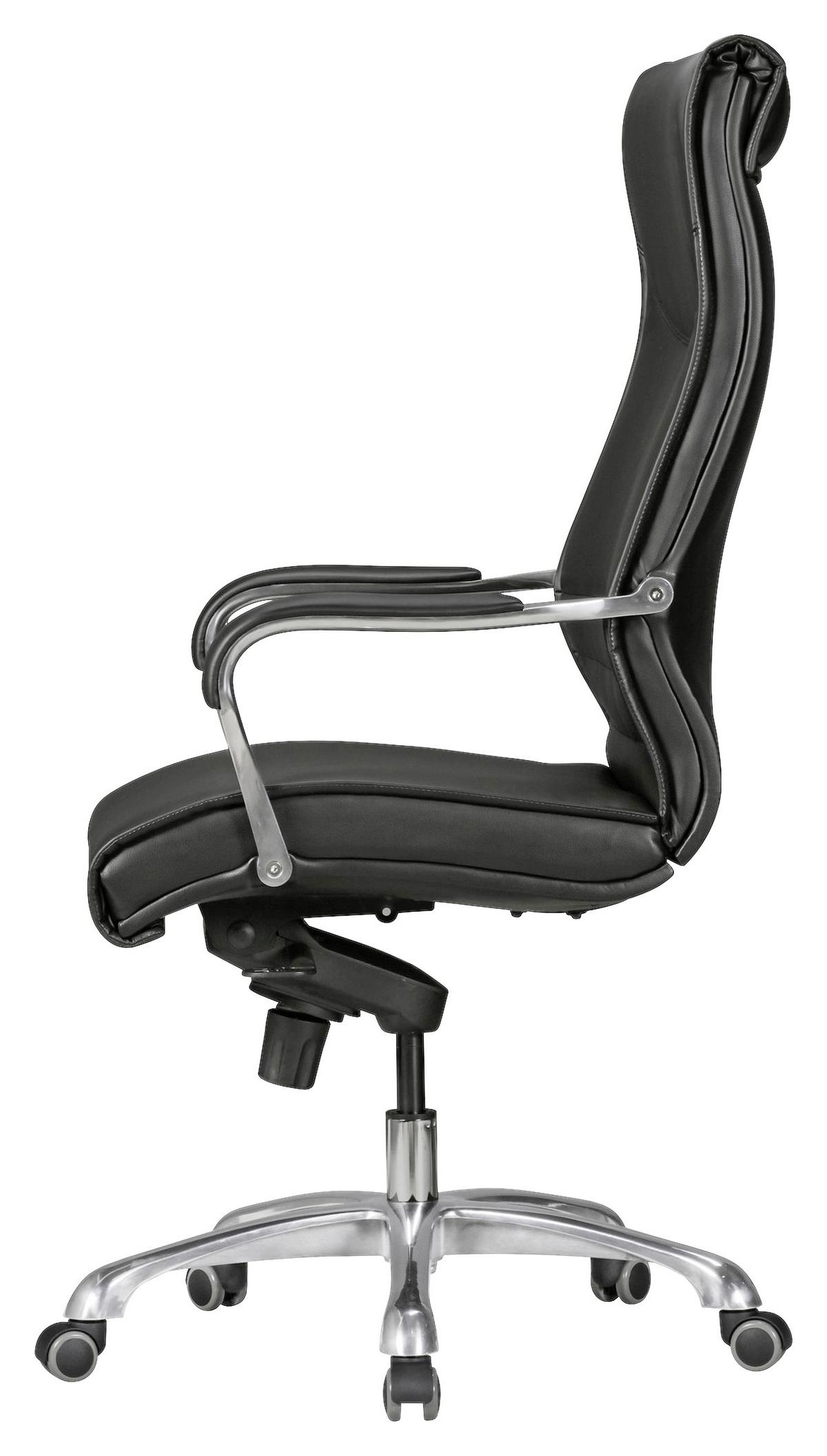 Pisarniški Stol Bigboss - črna/barve aluminija, Konvencionalno, kovina/umetna masa (61/126/60cm) - MID.YOU