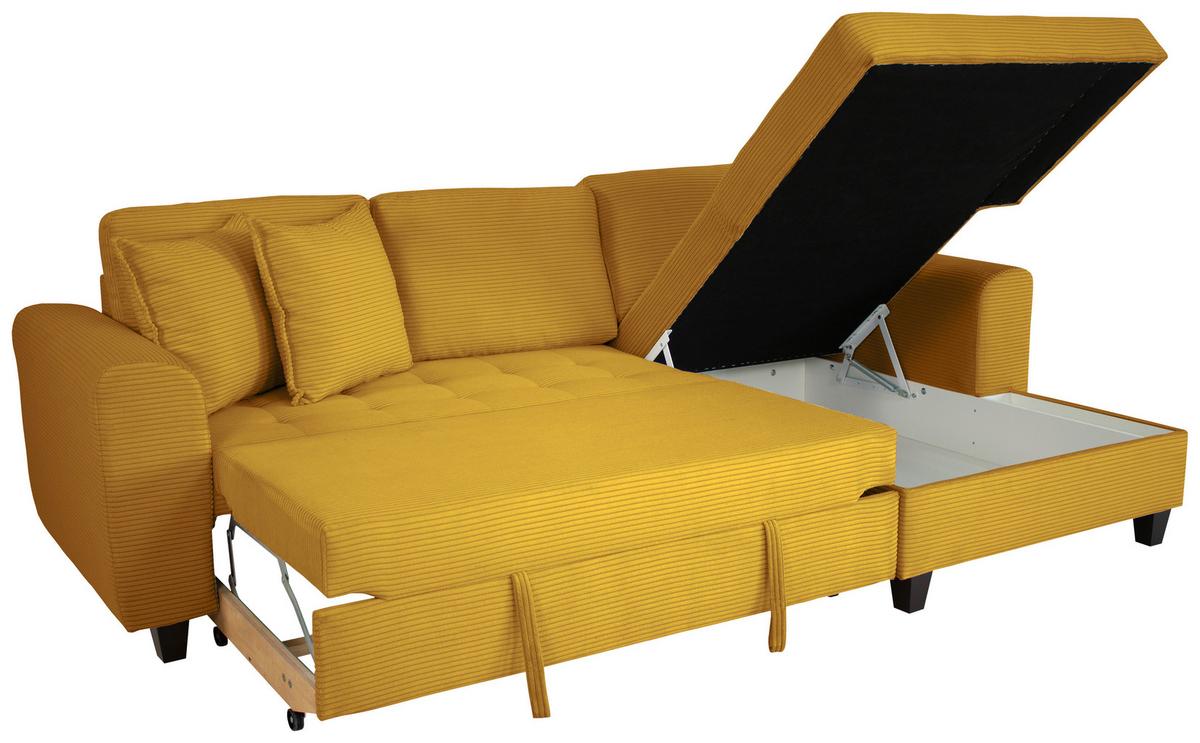 Kutna Garnitura Moritz - boje senfa, Trend, tekstil (265/155cm) - Modern Living