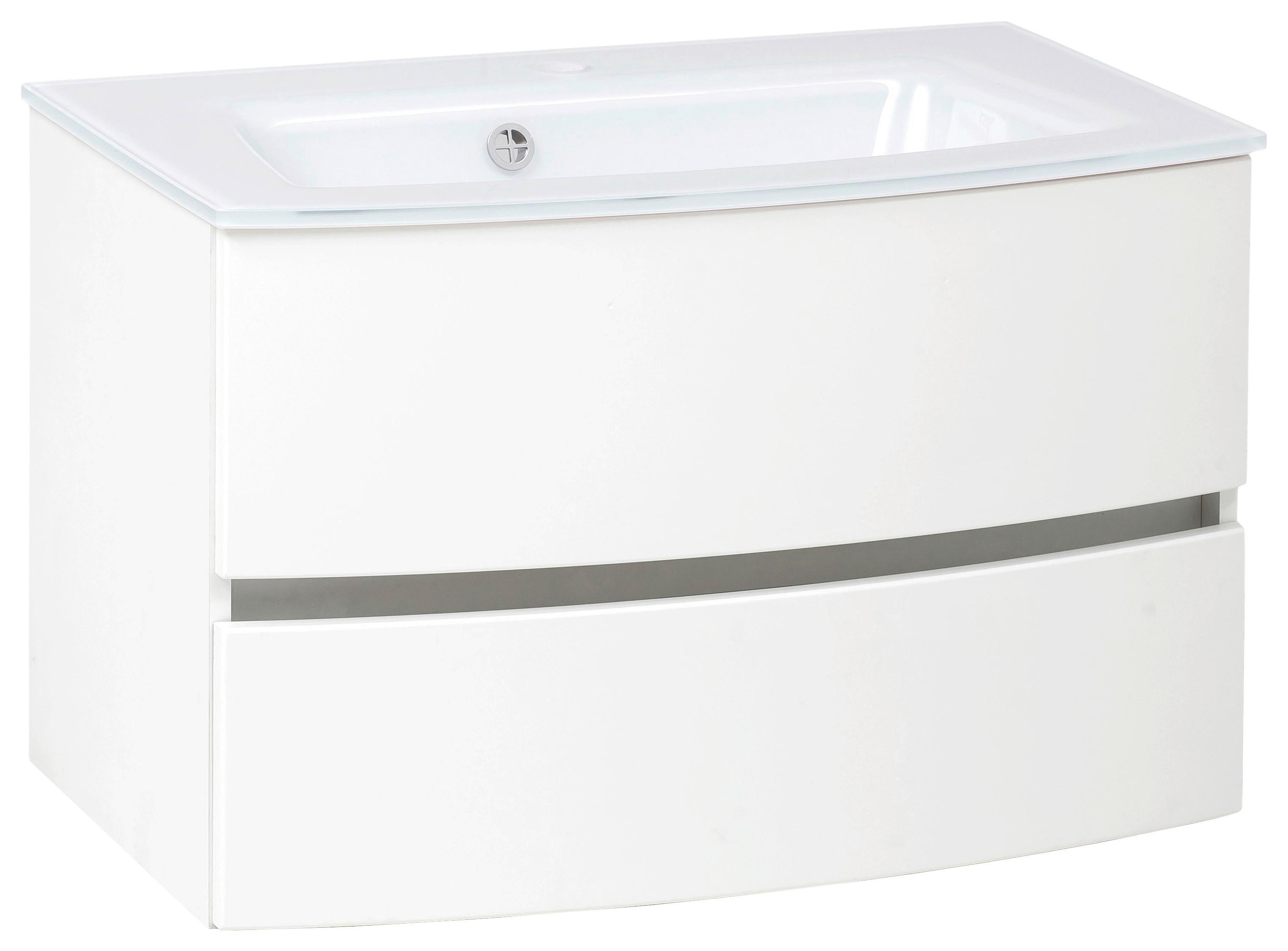 WASCHTISCHKOMBI KOPENHAGEN - Weiß, KONVENTIONELL, Glas/Holzwerkstoff (80cm) - Held