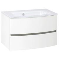 WASCHTISCHKOMBI KOPENHAGEN - Weiß, KONVENTIONELL, Glas/Holzwerkstoff (80cm) - Held