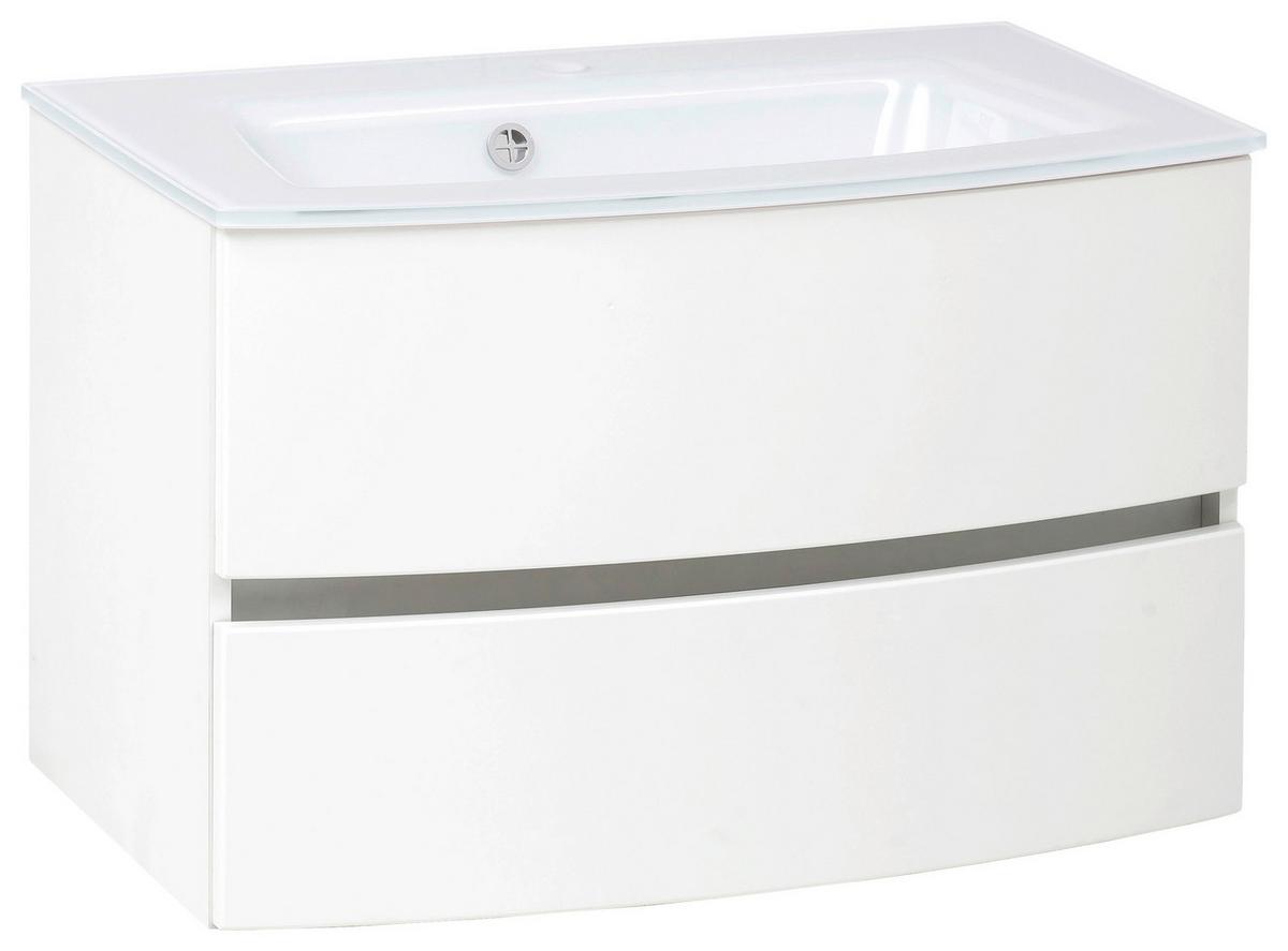 WASCHTISCHKOMBI KOPENHAGEN - Weiß, KONVENTIONELL, Glas/Holzwerkstoff (80cm) - Held