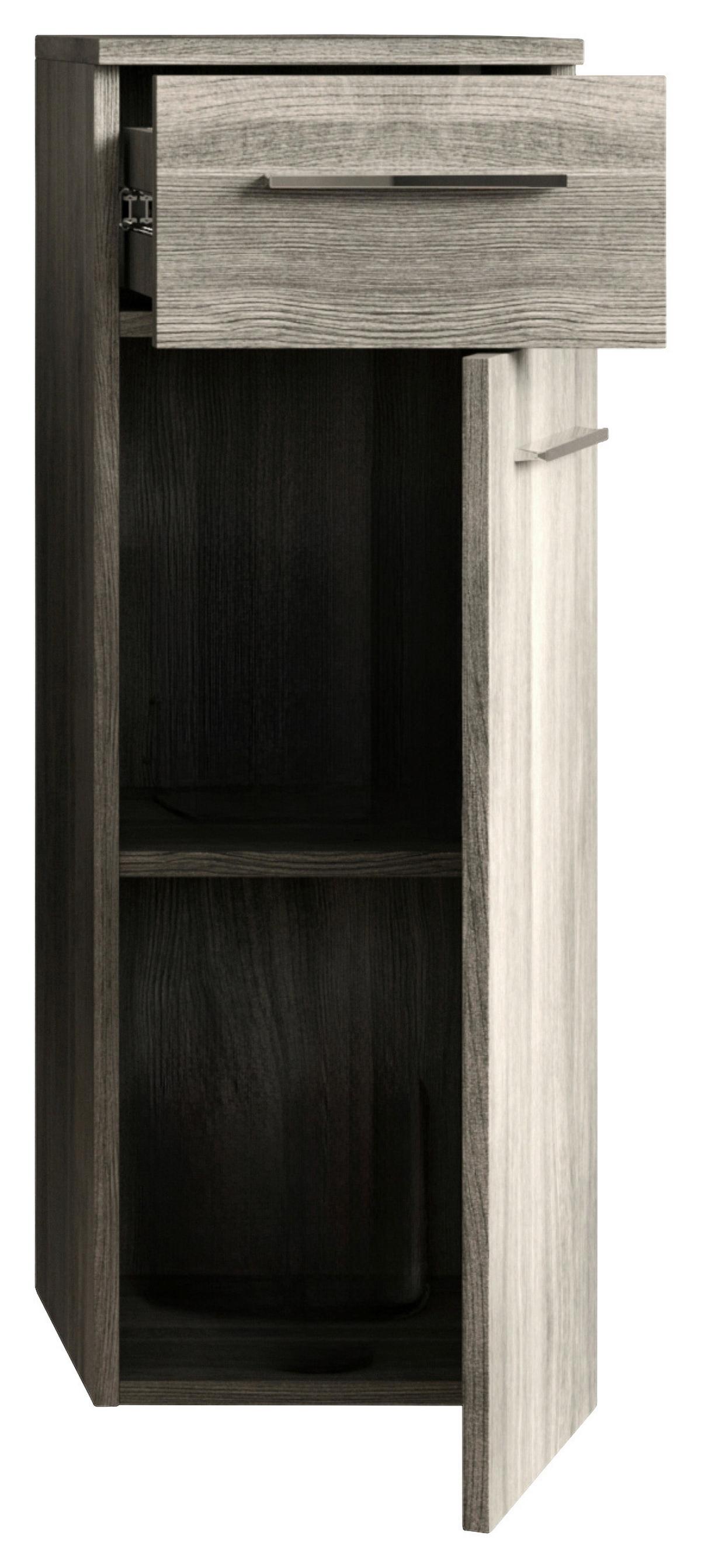 Unterschrank York ca. 30x85x31 cm Rauchsilber - MODERN, Holzwerkstoff/Kunststoff (30/85/31cm) - MID.YOU