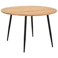 STÓŁ DO JADALNI MALLORCA - kolor akacjowy/czarny, Lifestyle, metal/drewno (120/120/76cm) - Stylife
