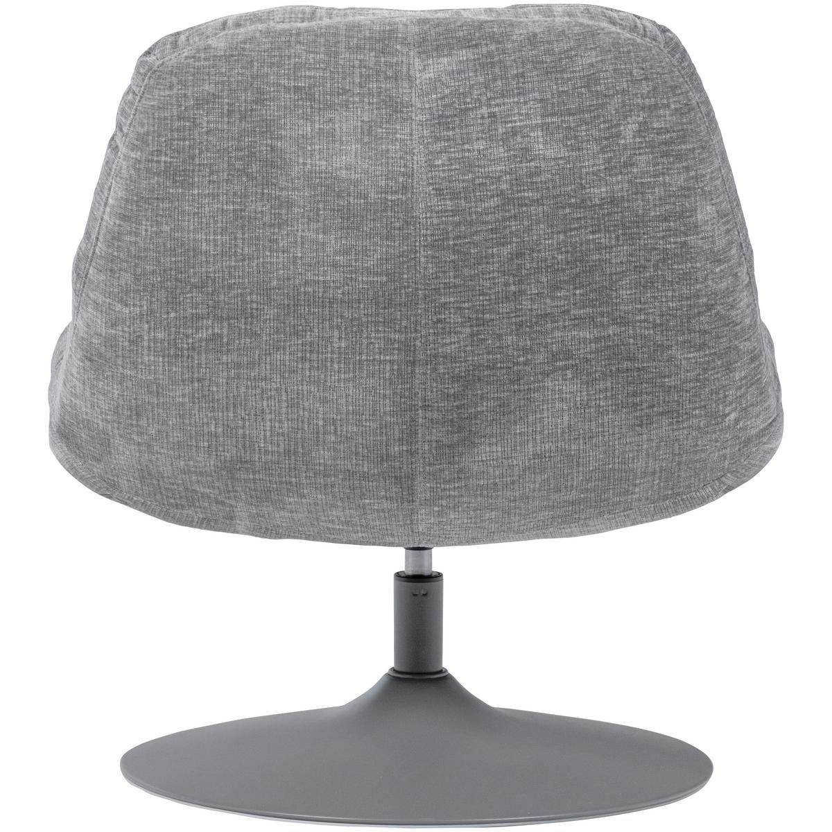 SESSEL Elvi Hellgrau B: 73cm - Hellgrau/Grau, Design, Textil/Metall (73/81/84cm) - Livetastic