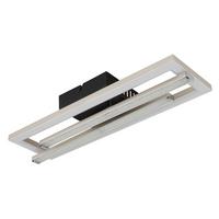 Led Stropna Svjetiljka Opal, Boja Nikla - boje nikla/prozirno, Design, plastika (40/37,5/6,3cm) - Globo