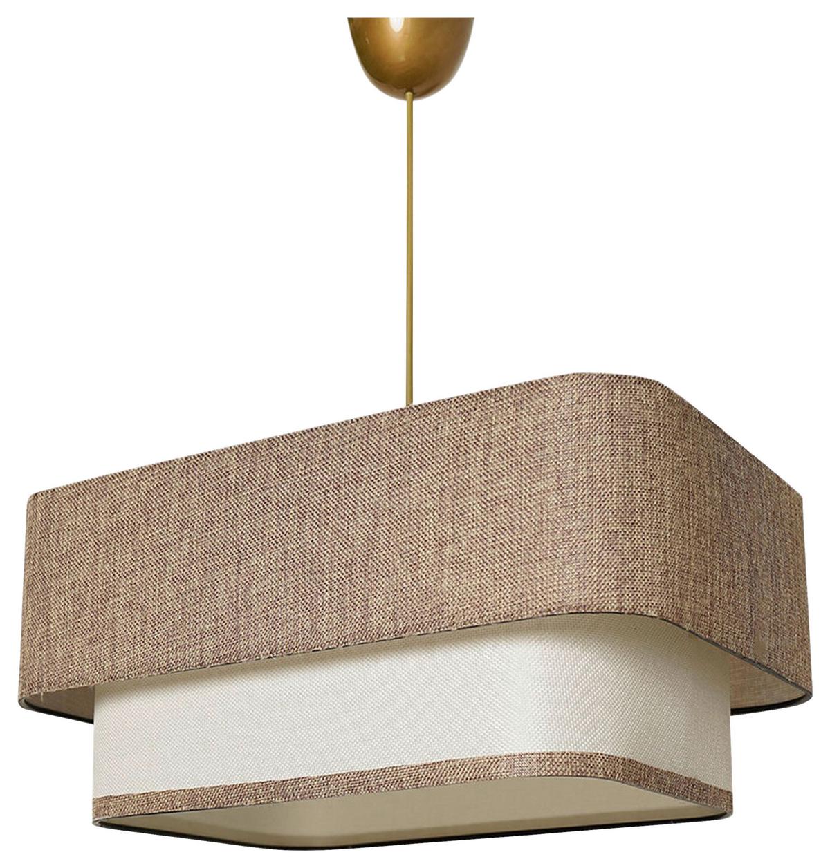 LAMPA WISZĄCA VARIANZA - beżowy/kremowy, Design, metal/tkanina (35/70/20cm) - P & B