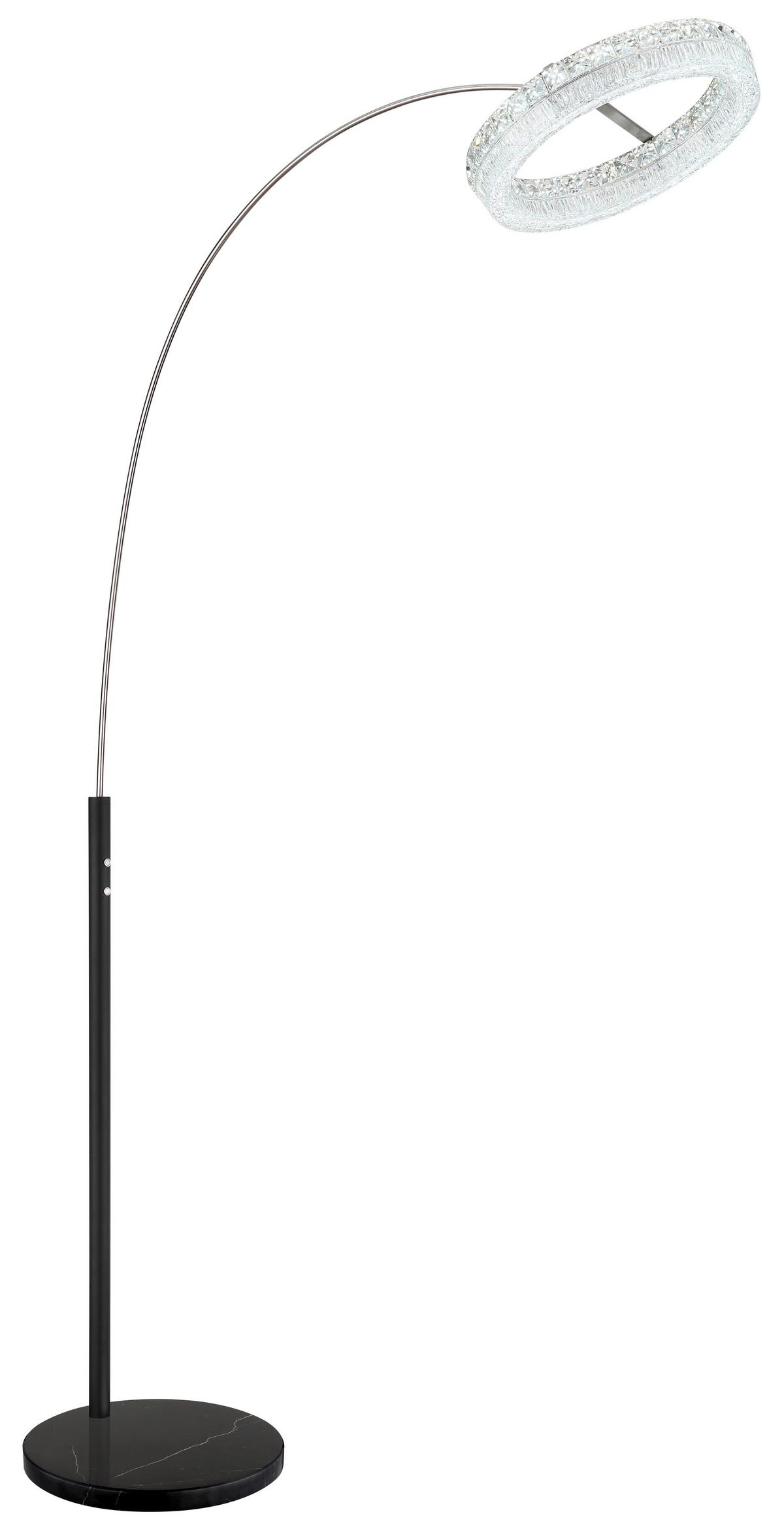 Led Podna Svjetiljka Laurel - prozirno/crna, Design, staklo/metal (92,5/40/190cm) - Globo