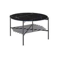 Klubska Miza Marble, Črna - črna, Design, kovina/steklo (84/43cm) - Livetastic