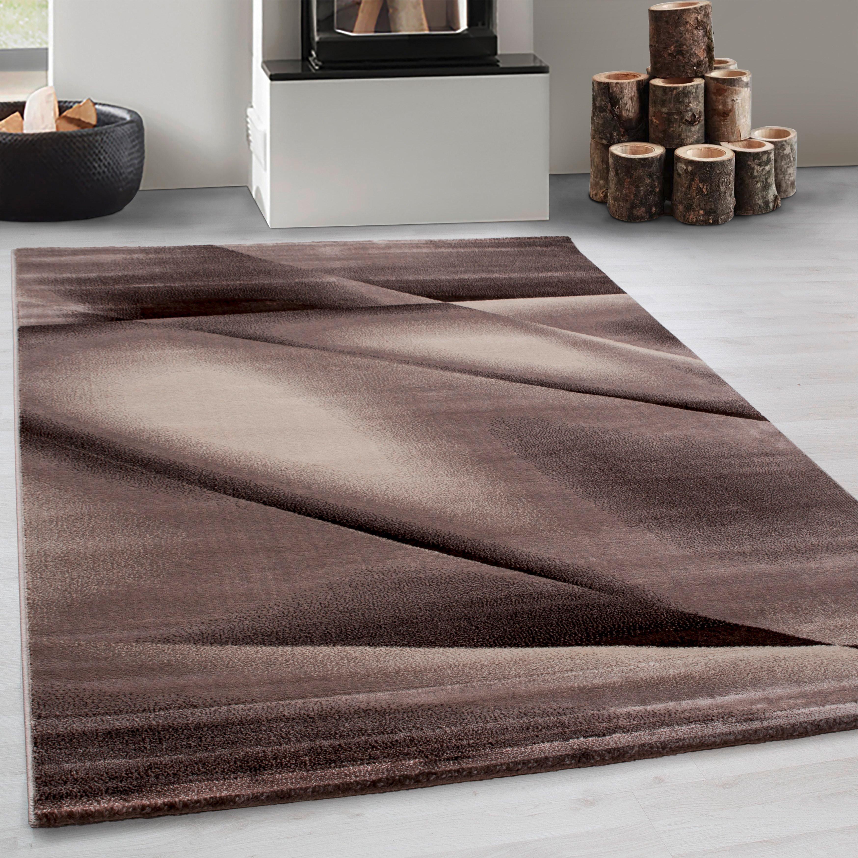 Webteppich Miami Braun ca. 160x230cm - Braun, Trend, Textil (160/230cm)