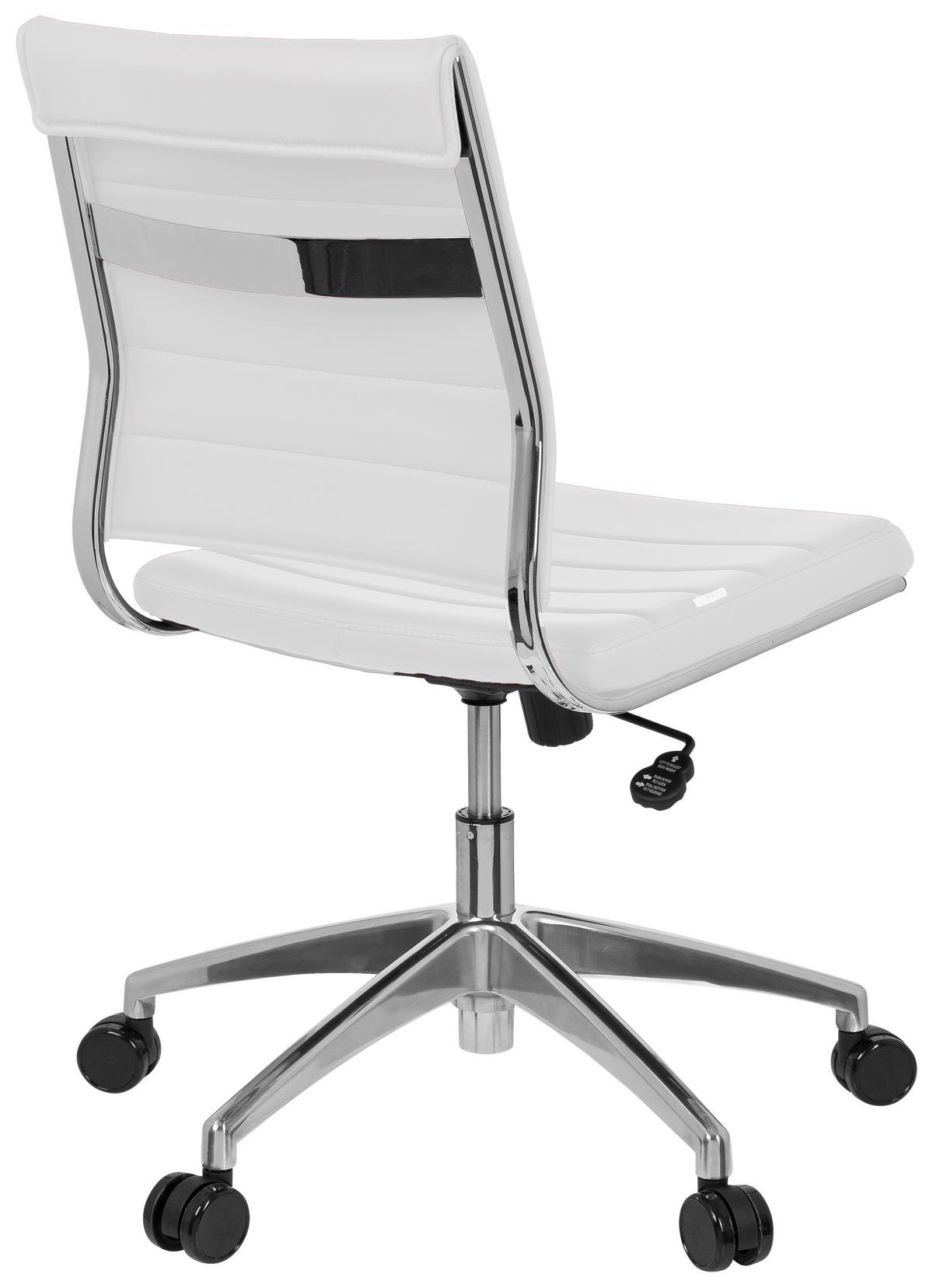 Pisarniški Stol Trisha, Bela - barve kroma/bela, Moderno, kovina/umetna masa (58/107/47cm) - MID.YOU