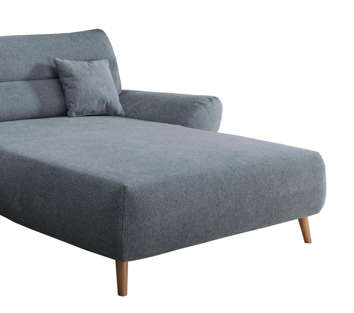 Wohnlandschaft Drago Hellblau Chenille - Wildeiche/Hellblau, MODERN, Holz/Textil (290/166cm) - MID.YOU
