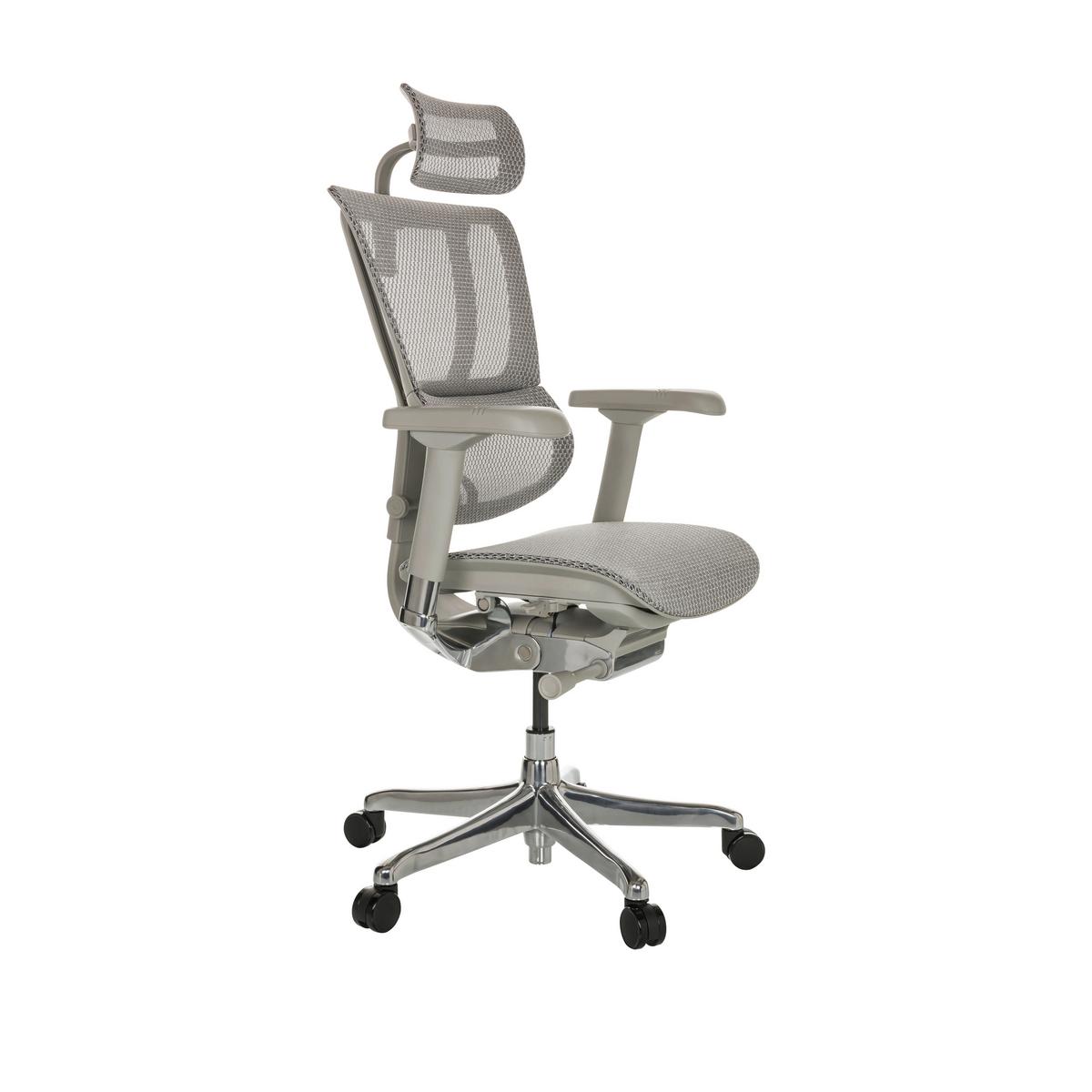 Pisarniški Stol Ergohuman Slim I G, Svetlo Siva - svetlo siva, Basics, kovina/umetna masa (69/116-138/66cm) - MID.YOU