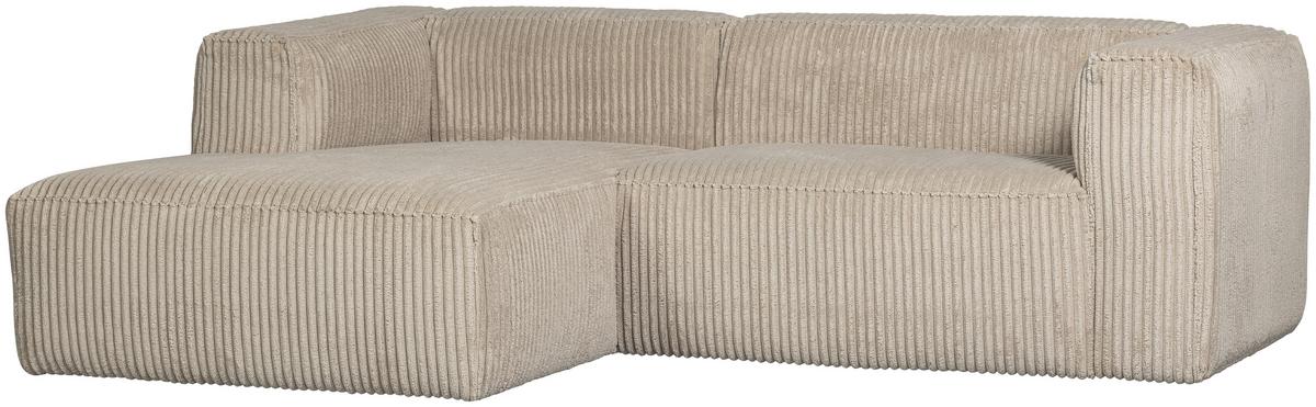 Ecksofa Bean Beige S: 178x254 cm - Beige/Schwarz, Design, Kunststoff/Textil (178/254cm) - Livetastic