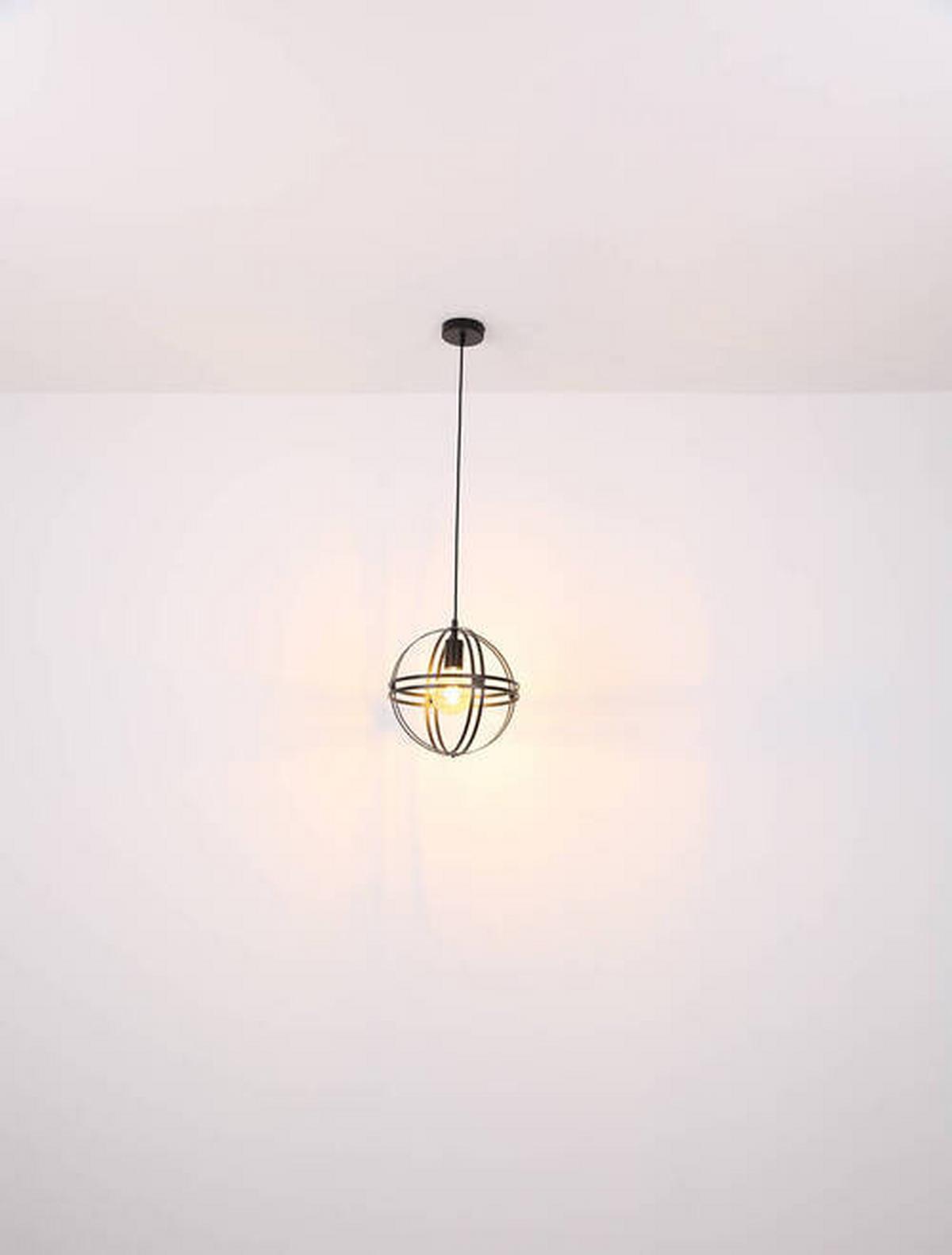 Hängeleuchte Tamara Schwarz matt max. 60 Watt - Schwarz, Design, Metall (40/120cm) - Globo