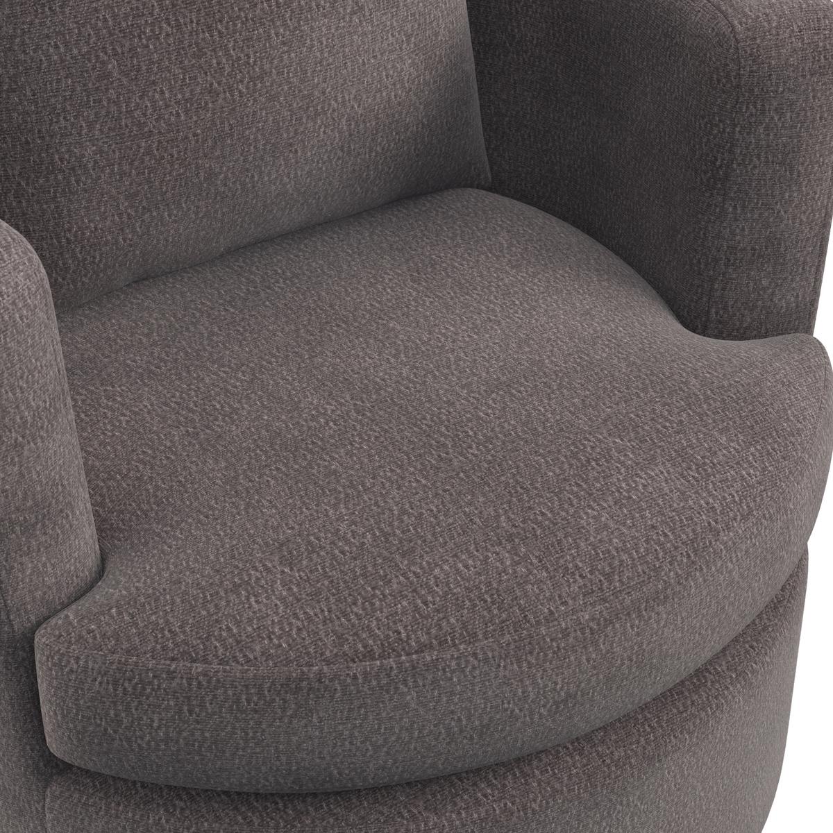 Sessel Marieta Chenille Braun - Schwarz/Braun, MODERN, Holz/Textil (76/84/78cm)
