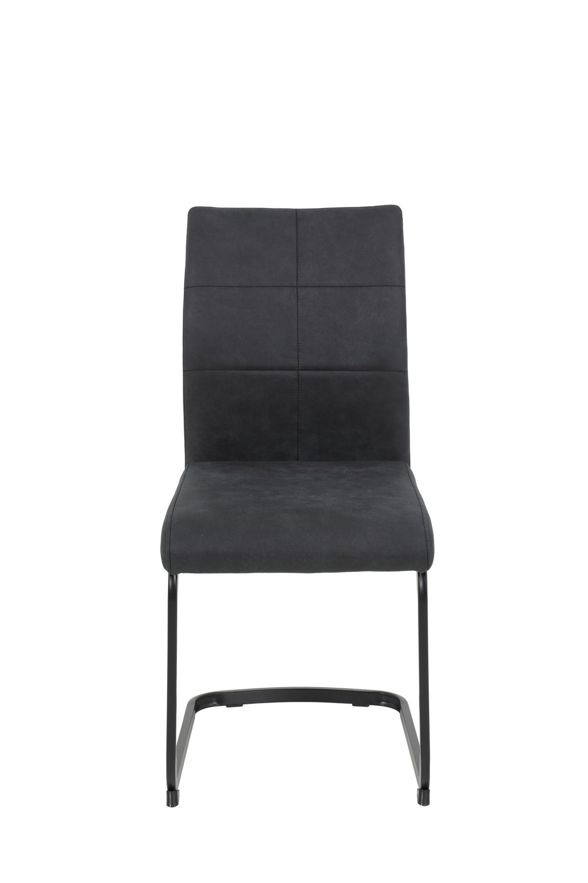 TISCHGRUPPE ERIKA G - Alteiche/Anthrazit, MODERN, Holzwerkstoff/Textil (80/76/80cm) - MID.YOU