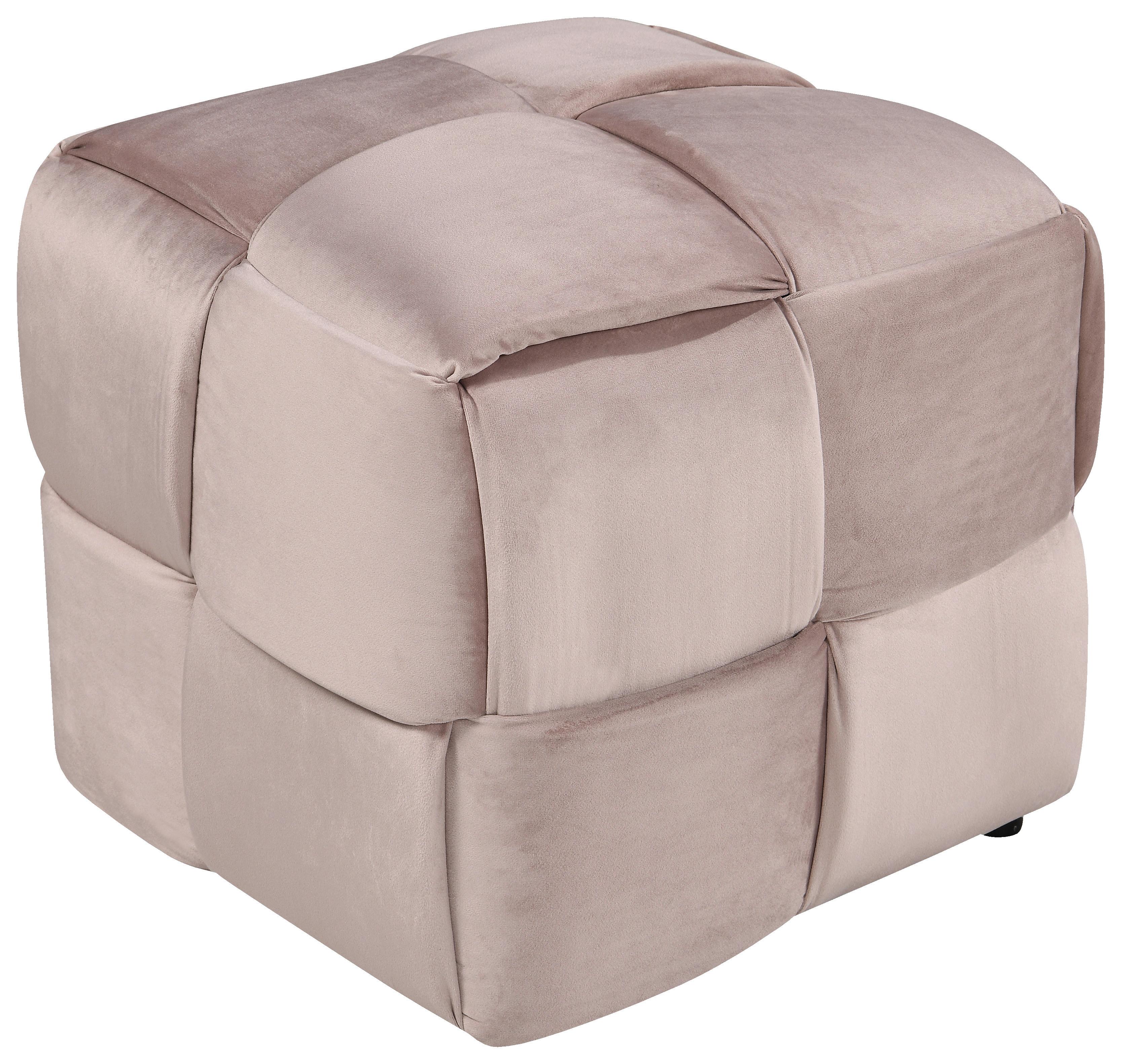 TABURET ELLIOT - roz aprins, Modern, plastic/lemn (46/41/46cm) - Mömax