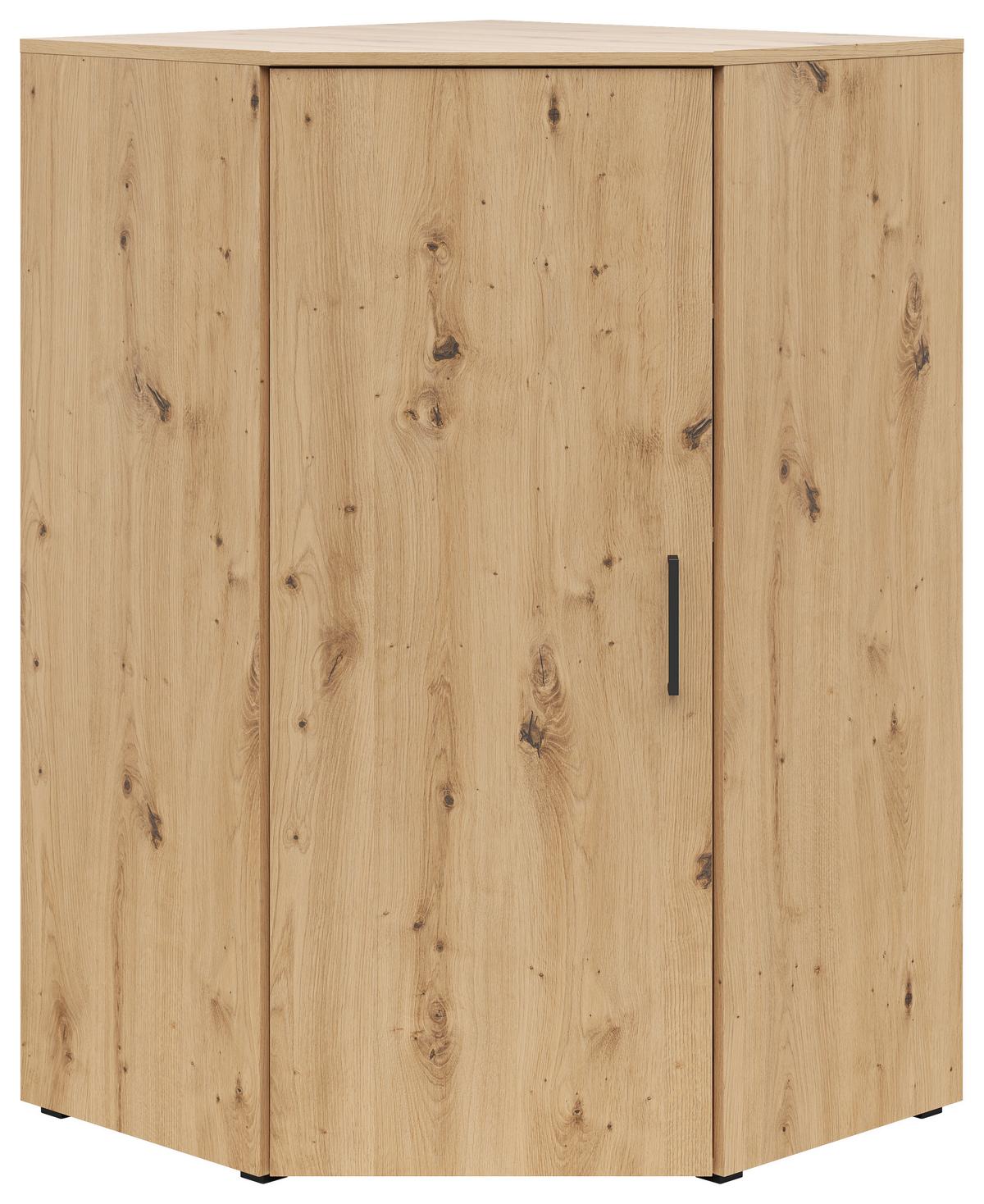 Kutna Komoda Multi - hrast Artisan/crna, Moderno, drvni materijal/plastika (71,5/71,5cm) - Modern Living