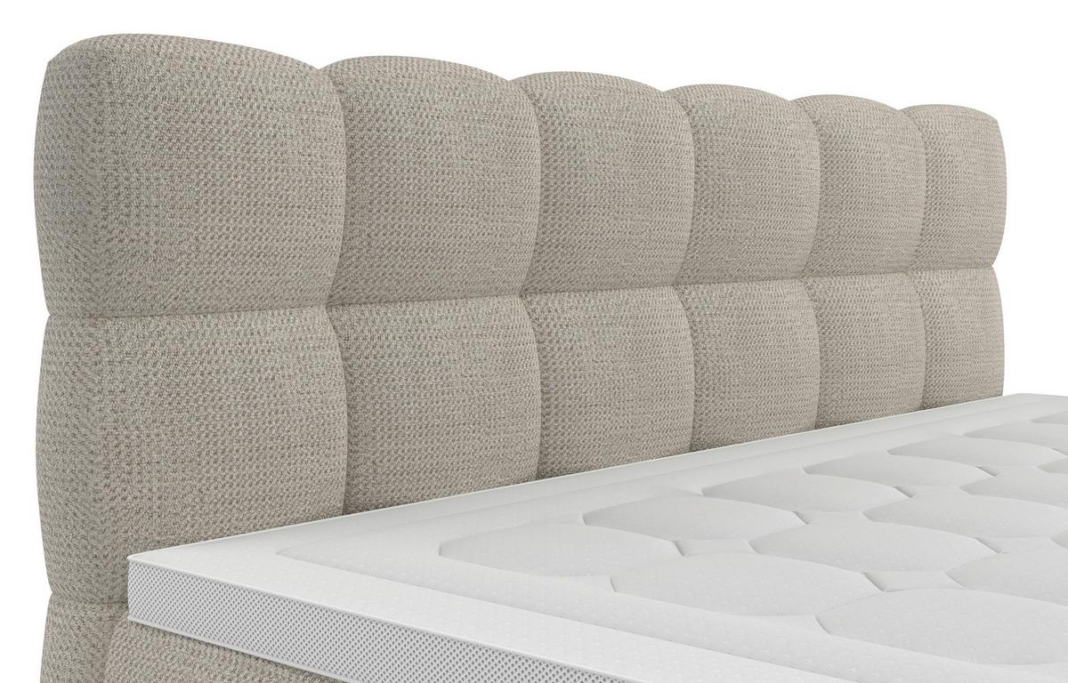 Boxspring Krevet Brisbane - crna/krem, Trend, drvni materijal/drvo (200/200cm) - Premium Living