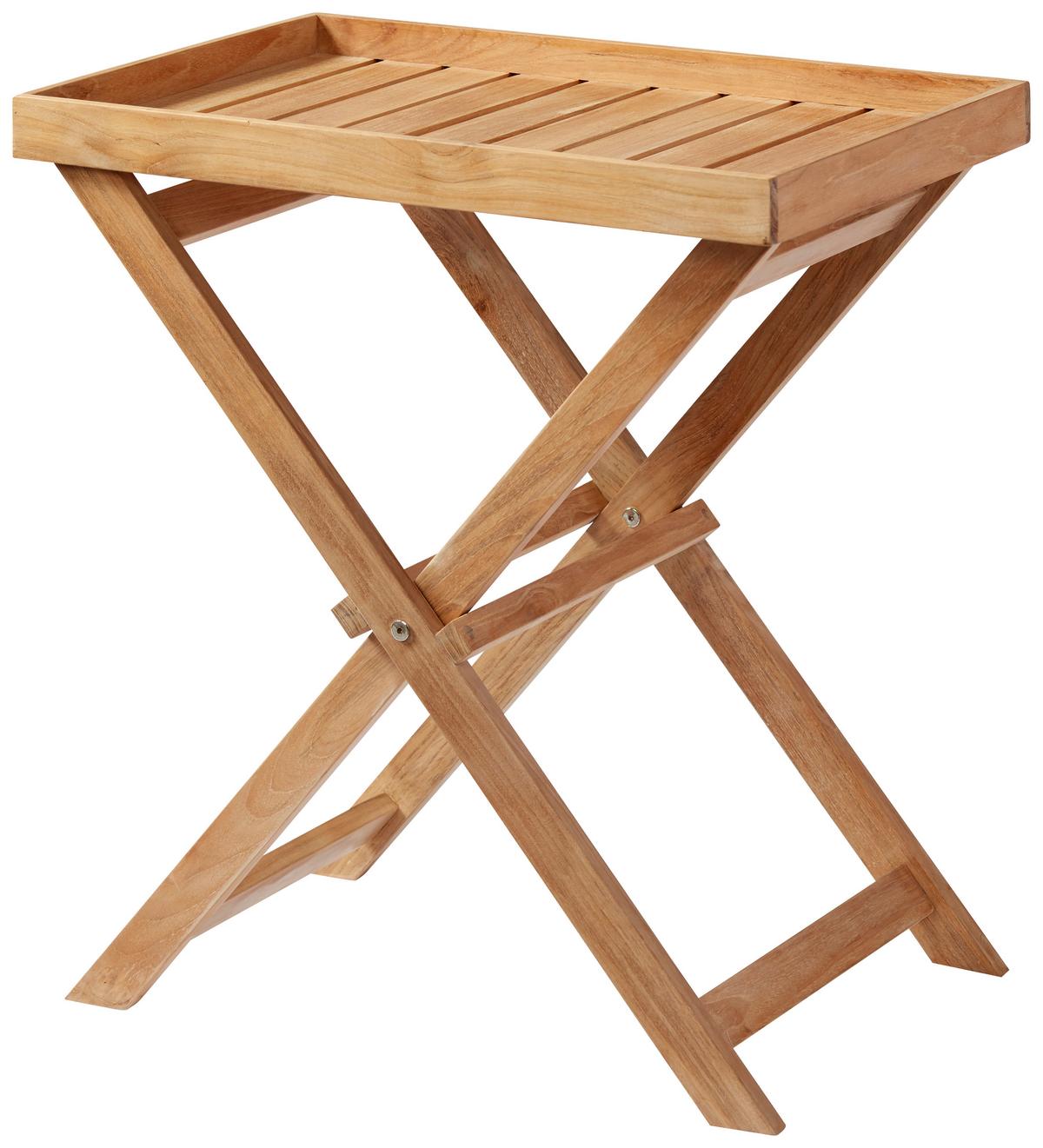 TABLETTTISCH TRAY TABLE - Teakfarben, KONVENTIONELL, Holz (60/40/65cm) - MID.YOU