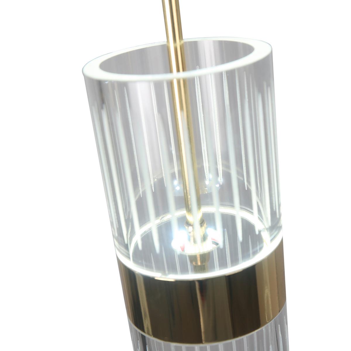 Led-hängeleuchte Lp-1510/3l Gd Ambiente 3 Gold - Goldfarben, Konventionell, Kunststoff (120/60/6cm)