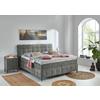Boxspring Krevet Scarlett - siva/crna, Konvencionalno, drvni materijal/drvo (160/200cm) - Premium Living