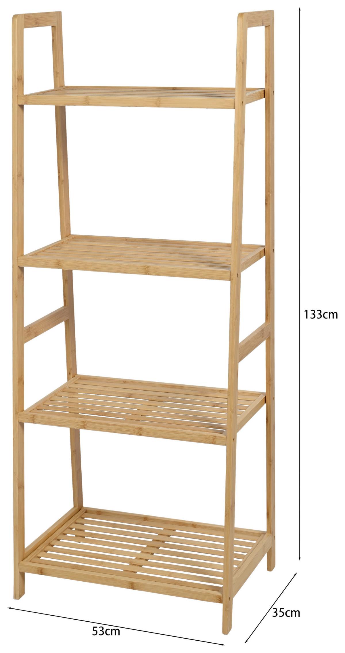 Polica Bert 2 - prirodne boje, Trend, drvo (53/133/35cm)