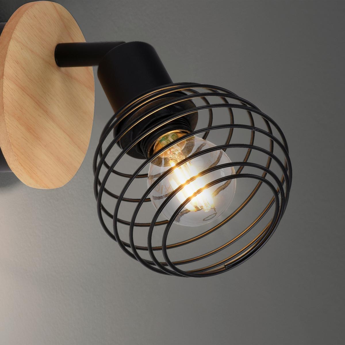 Wandleuchte 15921-79 max. 40 Watt - Natur, Holz/Kunststoff (11,7/11,7/21cm)