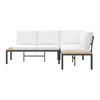 LOUNGEGRUPP ARIANNA - svart/cremefärgad, Modern, metall/textil (146/76/75cm) - Bessagi Garden