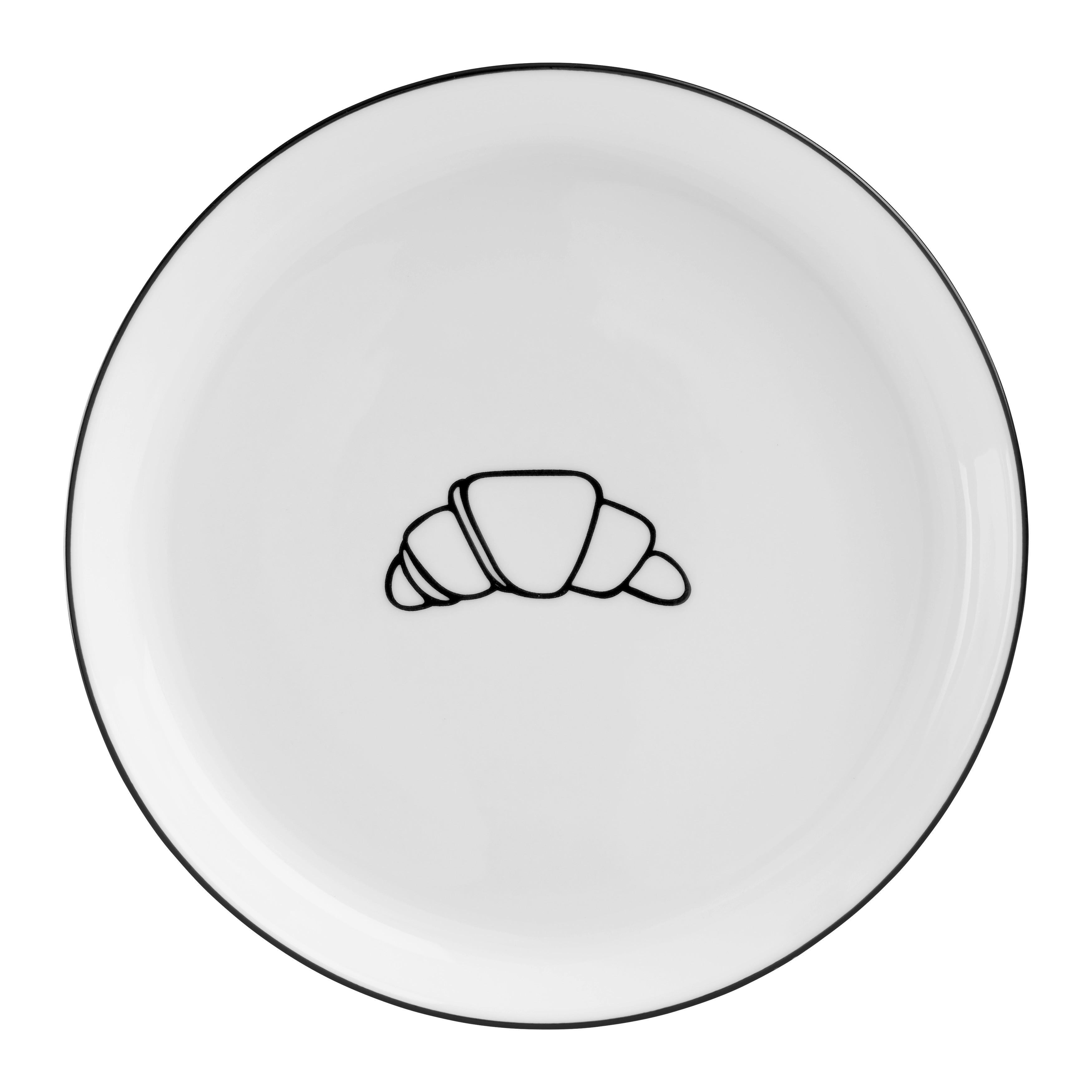 Desszertes Tányér Belgic Lightness - fekete/fehér, Modern, kerámia (17,5/2,1cm) - Mömax