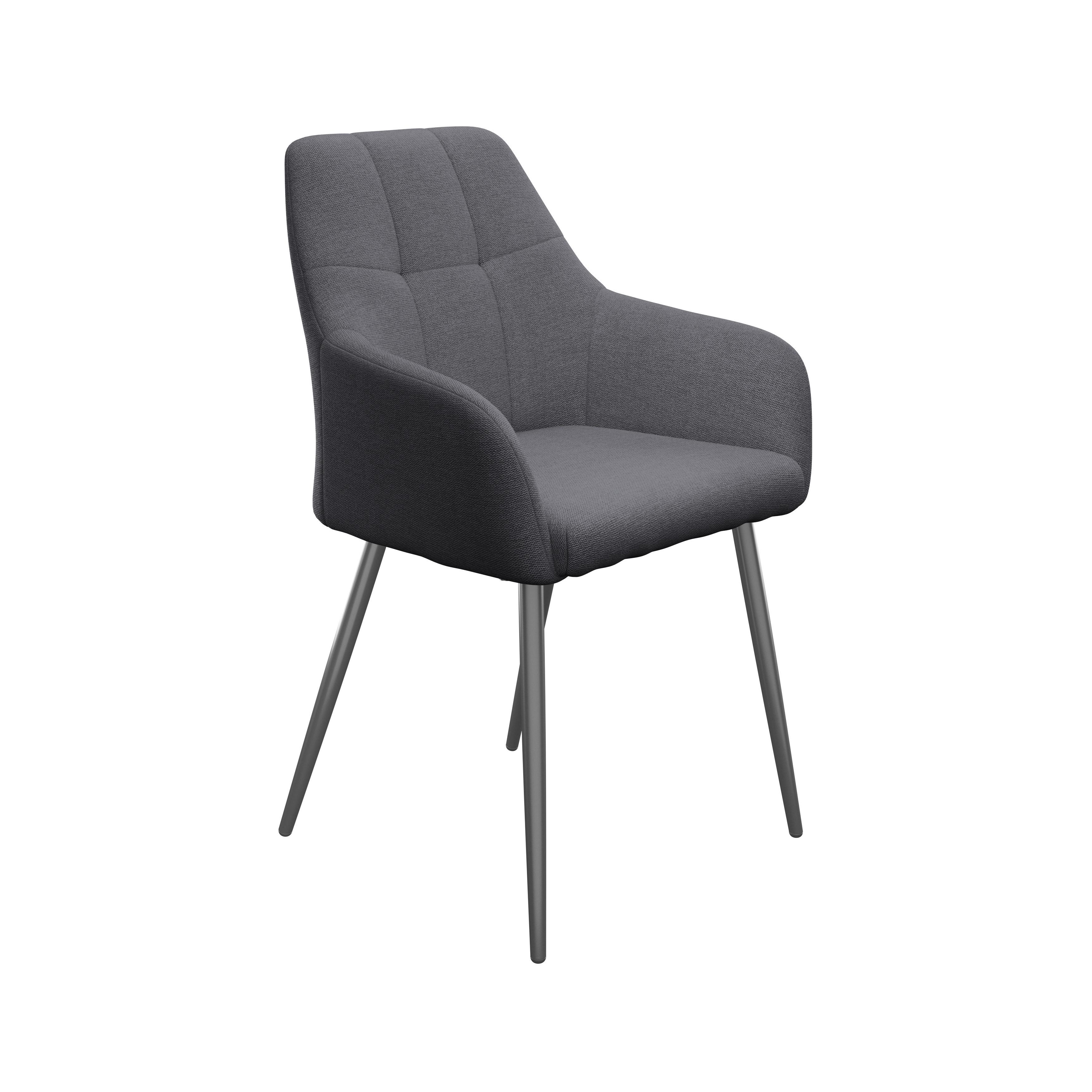 Naslanjač Joe Ii, Antracit - siva/črna, Konvencionalno, kovina/tekstil (58/86/61cm)