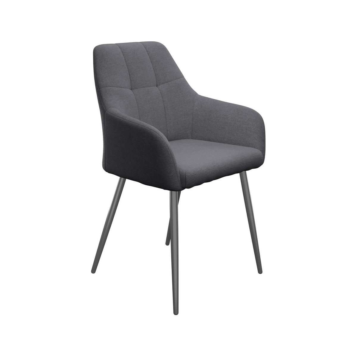 Naslanjač Joe Ii, Antracit - siva/črna, Konvencionalno, kovina/tekstil (58/86/61cm)