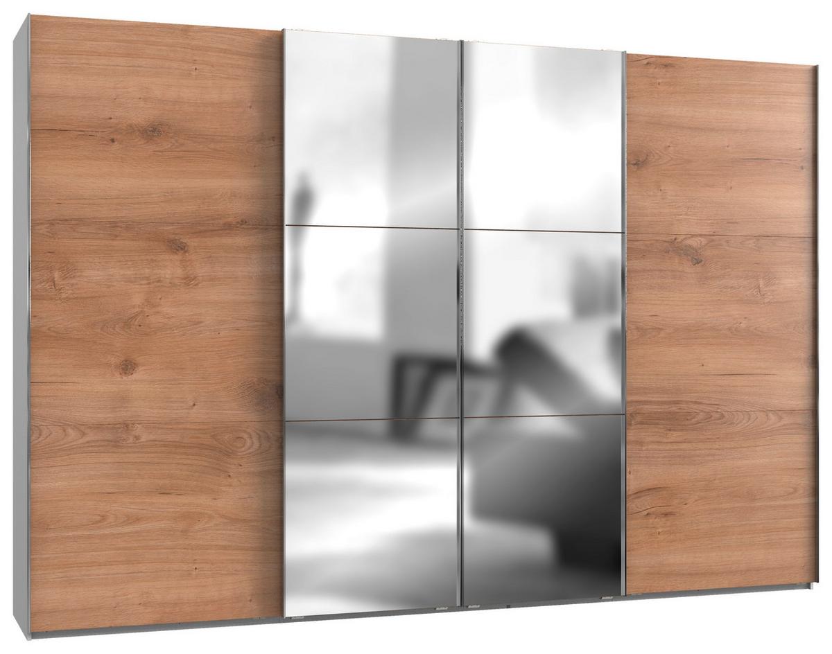 Ormar S Kliznim Vratima Level 36 A - bijela/boje hrasta, Moderno, drvni materijal/metal (350/236/65cm) - Modern Living