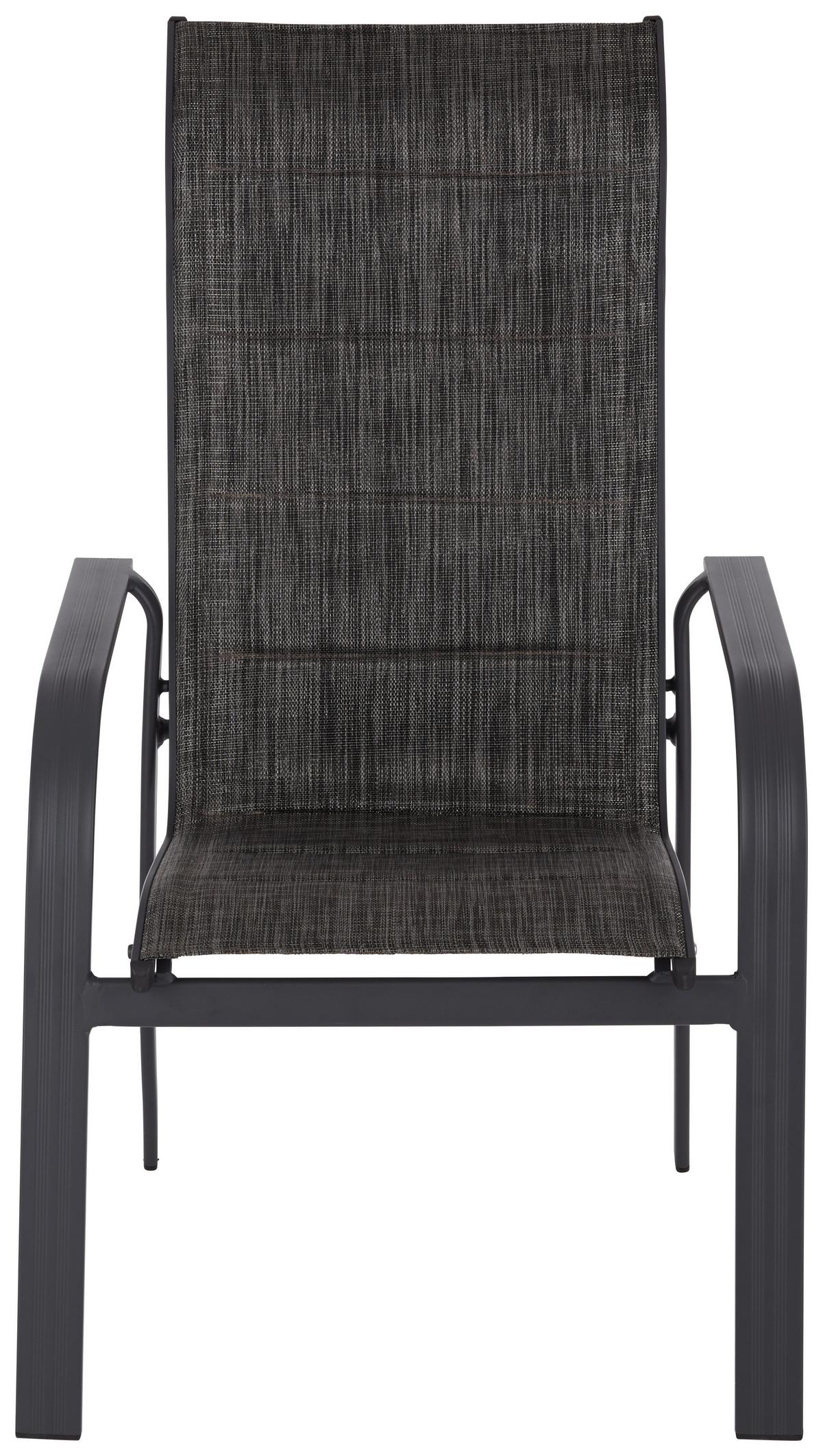 Stapelsessel Bono 1 Anthrazit - Anthrazit, Modern, Textil/Metall (73/108/64cm) - Mömax