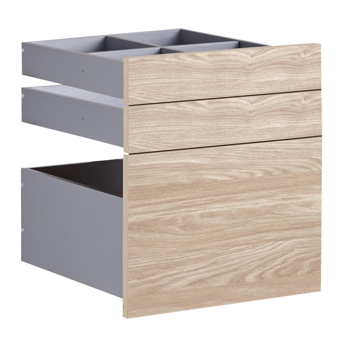 Set Ladica Unit - Moderno, drvni materijal (45,3/50,3/47cm) - Based