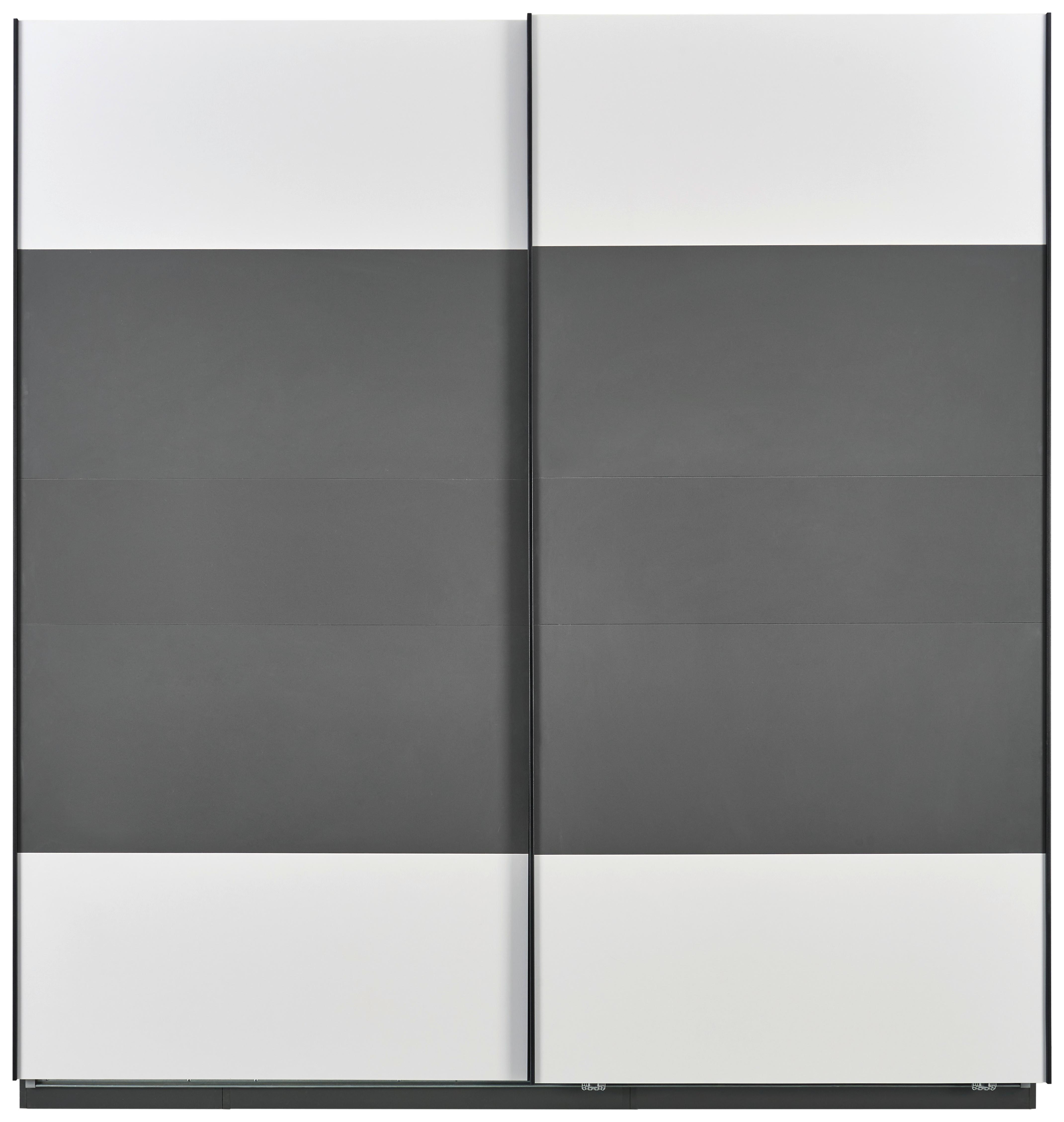 Ormar S Kliznim Vratima Unit - bijela/antracit, Konvencionalno, drvni materijal/metal (227,8/242,2/61cm) - Based