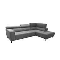 Ugaona Garnitura Tarragona - siva/crna, Moderno, tekstil (295/201cm) - Premium Living