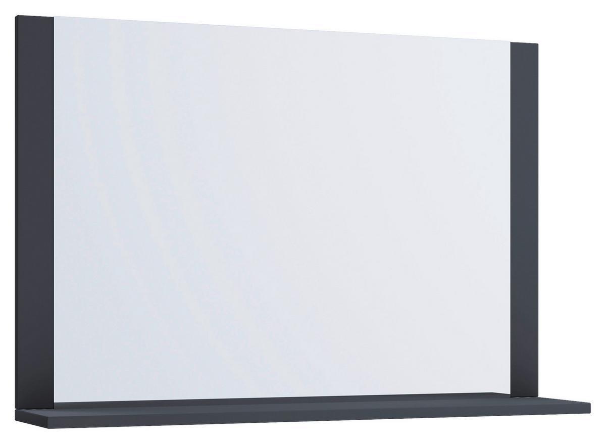 Stensko Ogledalo Lendas, Siva - antracit, Moderno, leseni material (80/65/16,6cm) - MID.YOU