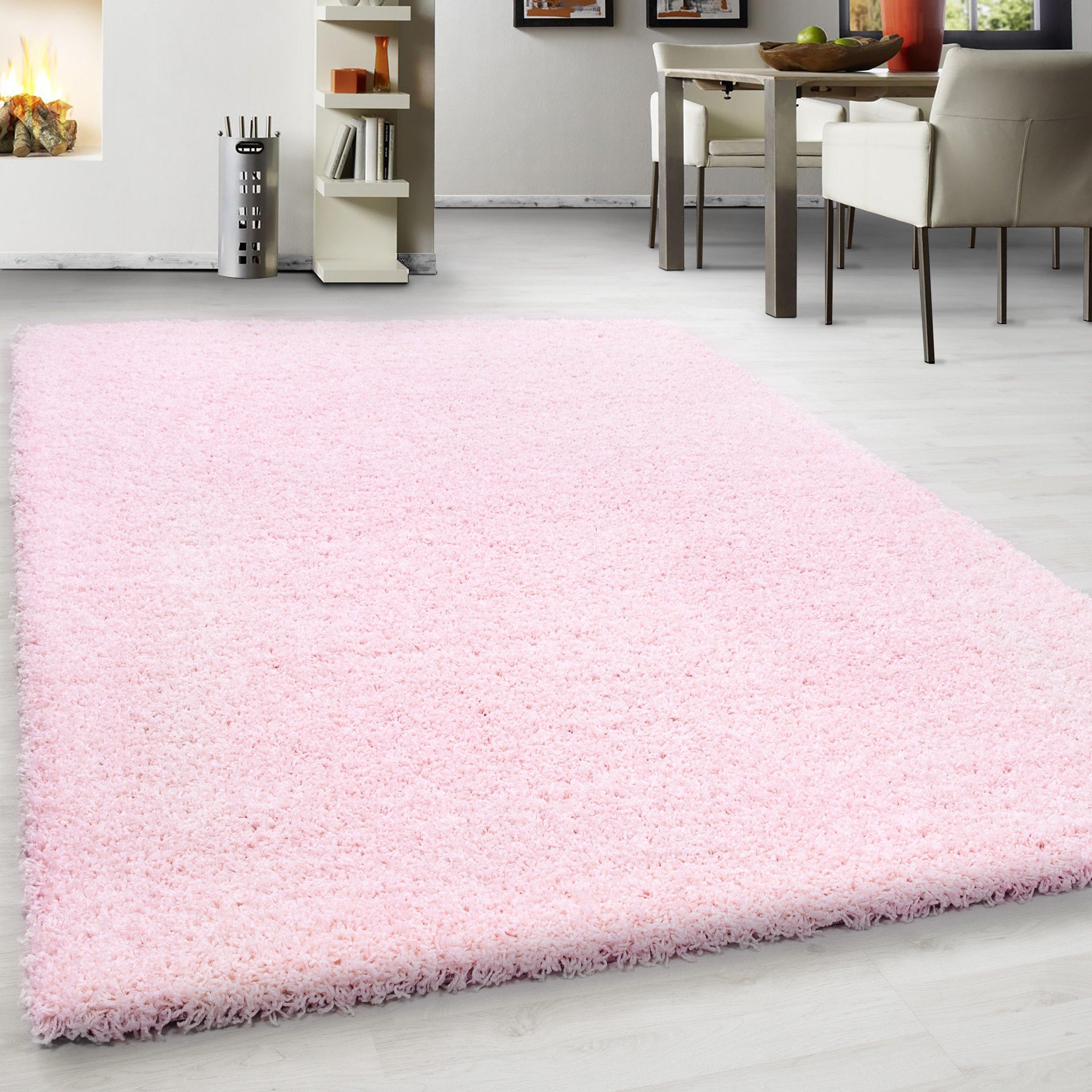 Hochflorteppich Life Pink ca. 160x230cm - Pink, Trend, Textil (160/230cm)
