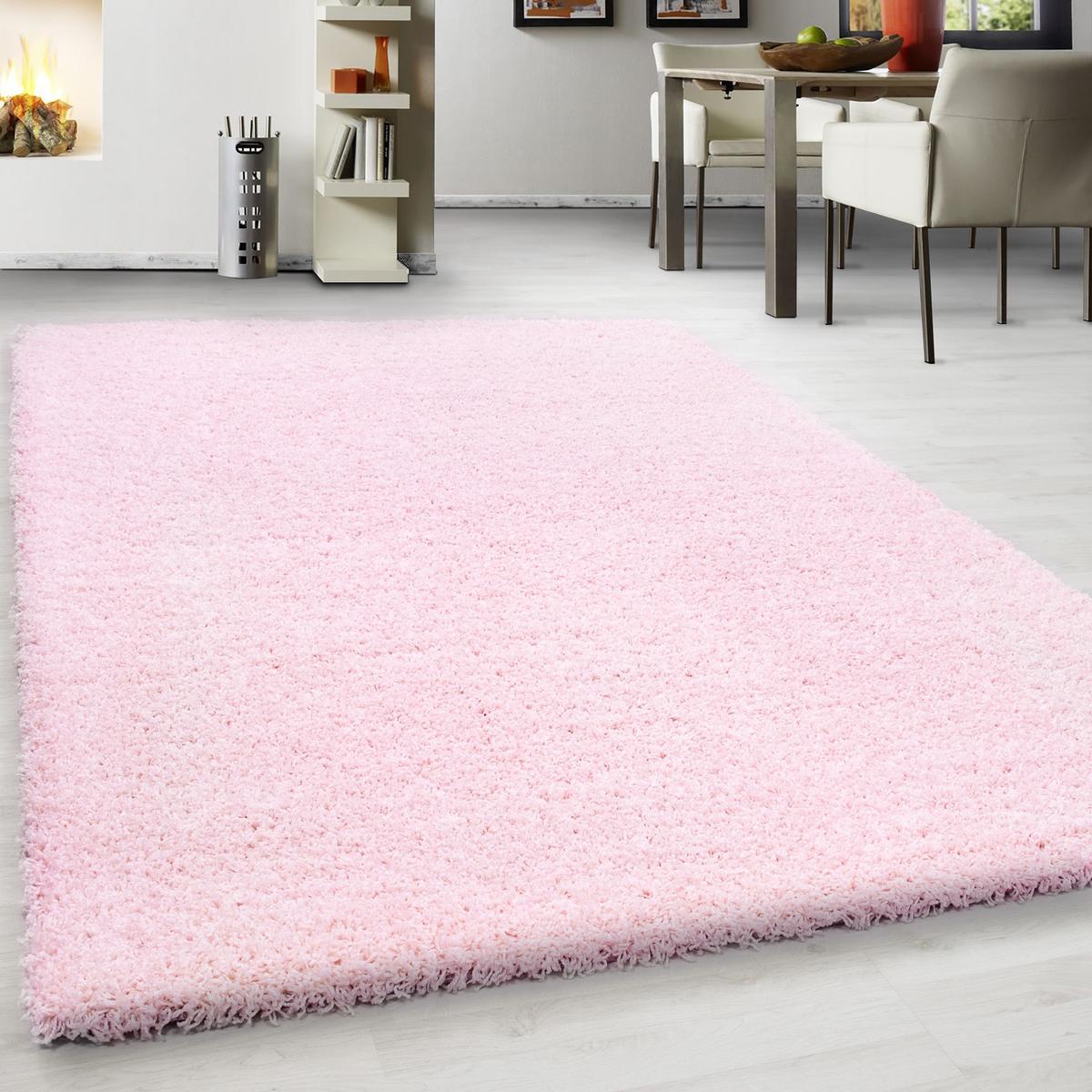 Hochflorteppich Life Pink ca. 100x200cm - Pink, Trend, Textil (100/200cm)