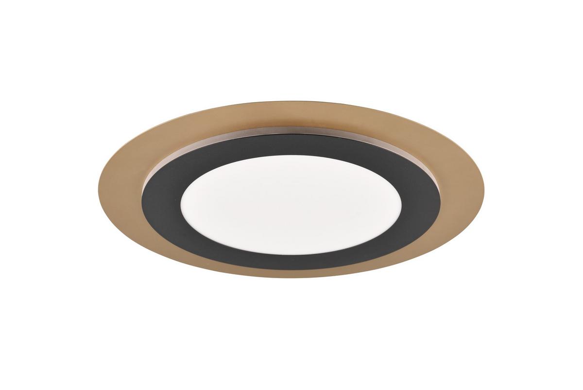 LED-Deckenleuchte Morgan Schwarz/Gold max. 42 Watt - Goldfarben/Schwarz, Basics, Metall (45/4,2cm) - Trio Leuchten