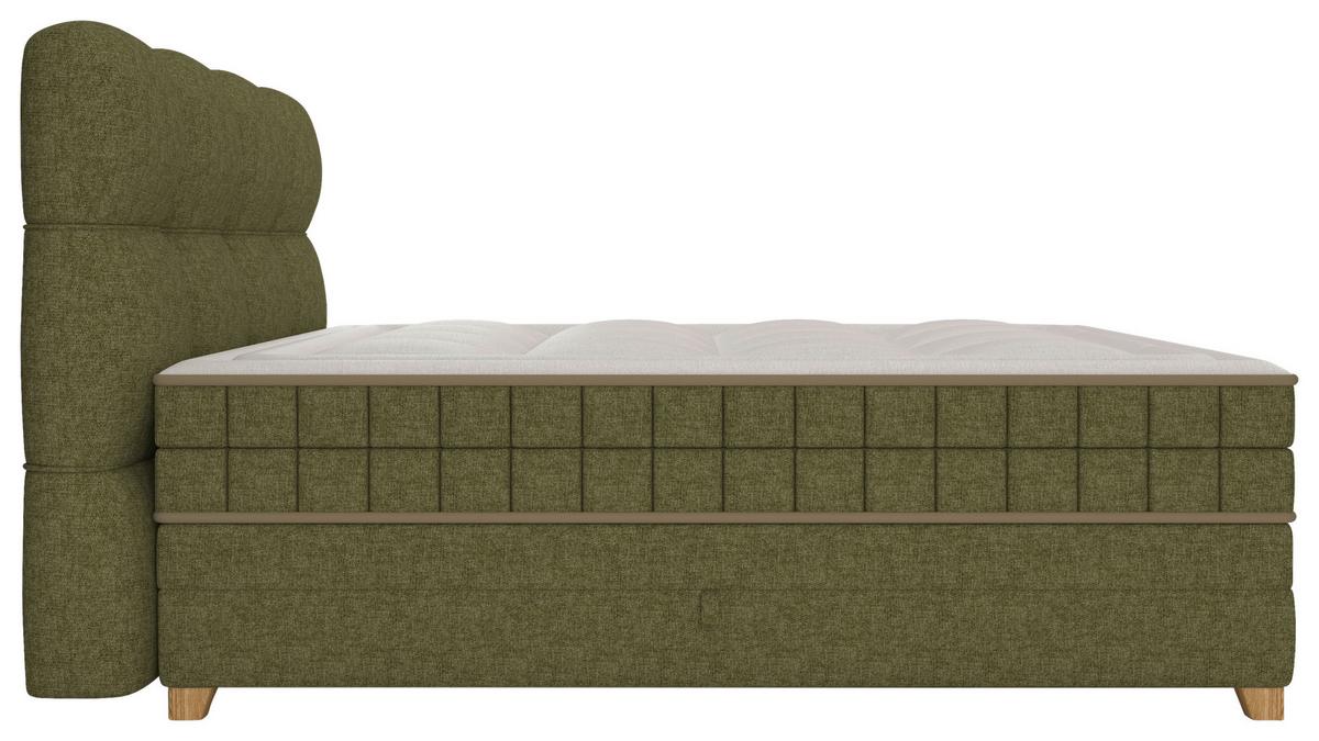 Boxspringbett Bianco Grün ca. 180x200cm - Grün, Konventionell, Holz/Holzwerkstoff (180/200cm) - Premium Living