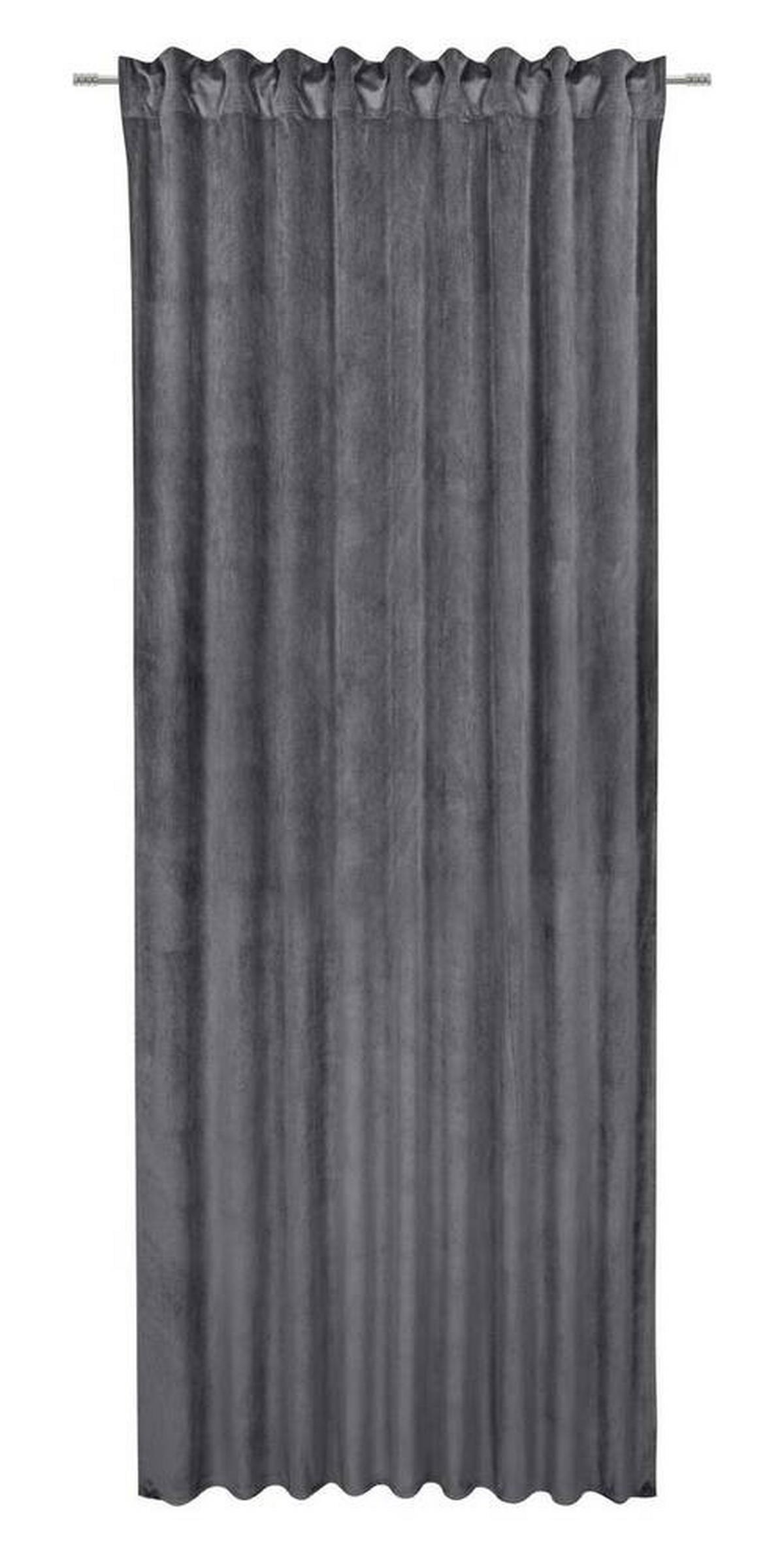 Fertigvorhang Bianca Grau ca. 140x245cm - Grau, Konventionell, Textil (140/245cm) - Modern Living