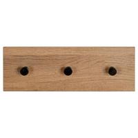 Hakenleiste Parma 1 in Schwarz/Eichefarben - Eichefarben/Schwarz, Modern, Holzwerkstoff/Metall (35/12/5cm) - Mömax