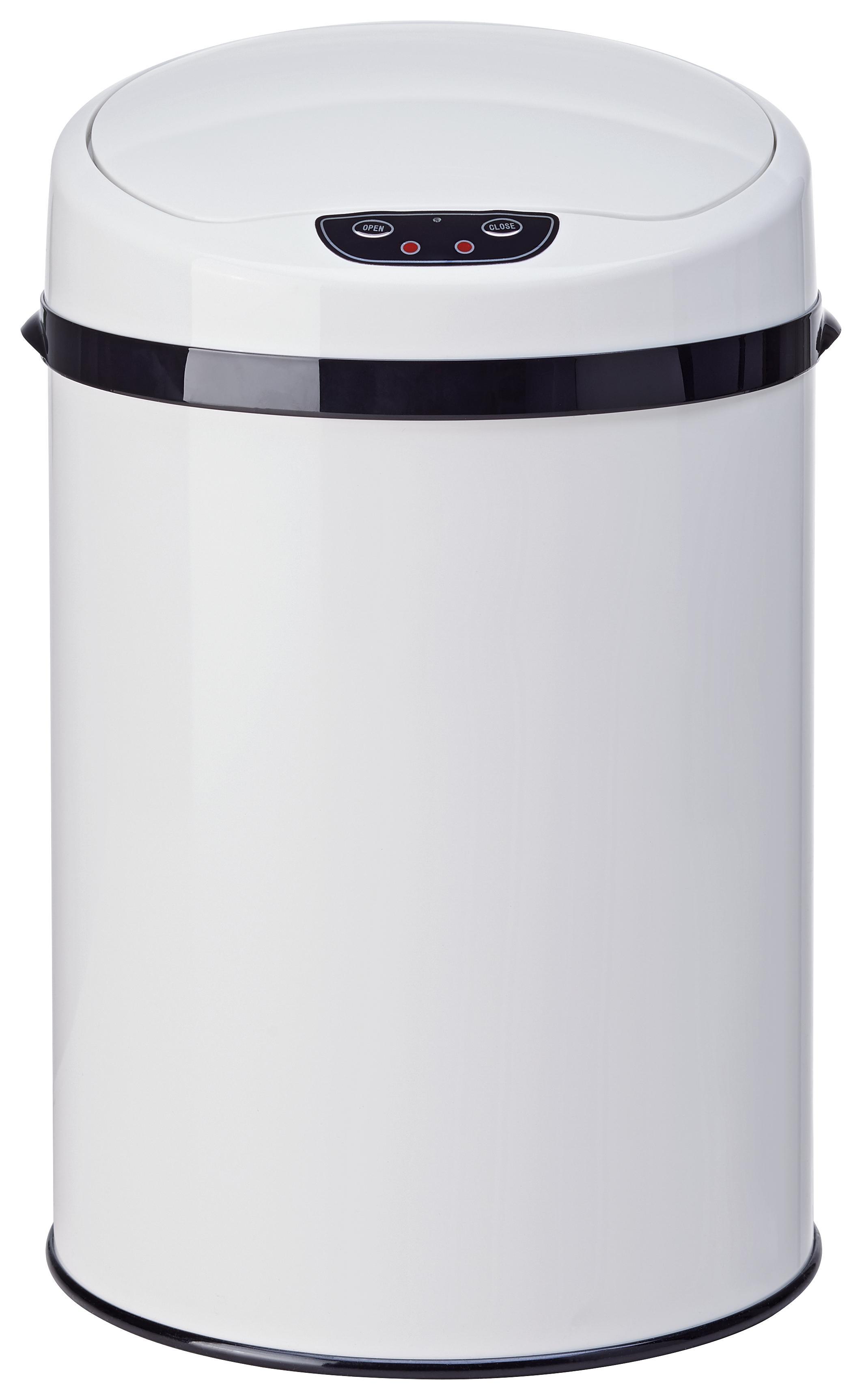 Echtwerk Abfalleimer 9 Liter mit Infrarotsensor - Schwarz/Weiß, MODERN, Kunststoff/Metall (24,5/37,5cm) - Echtwerk