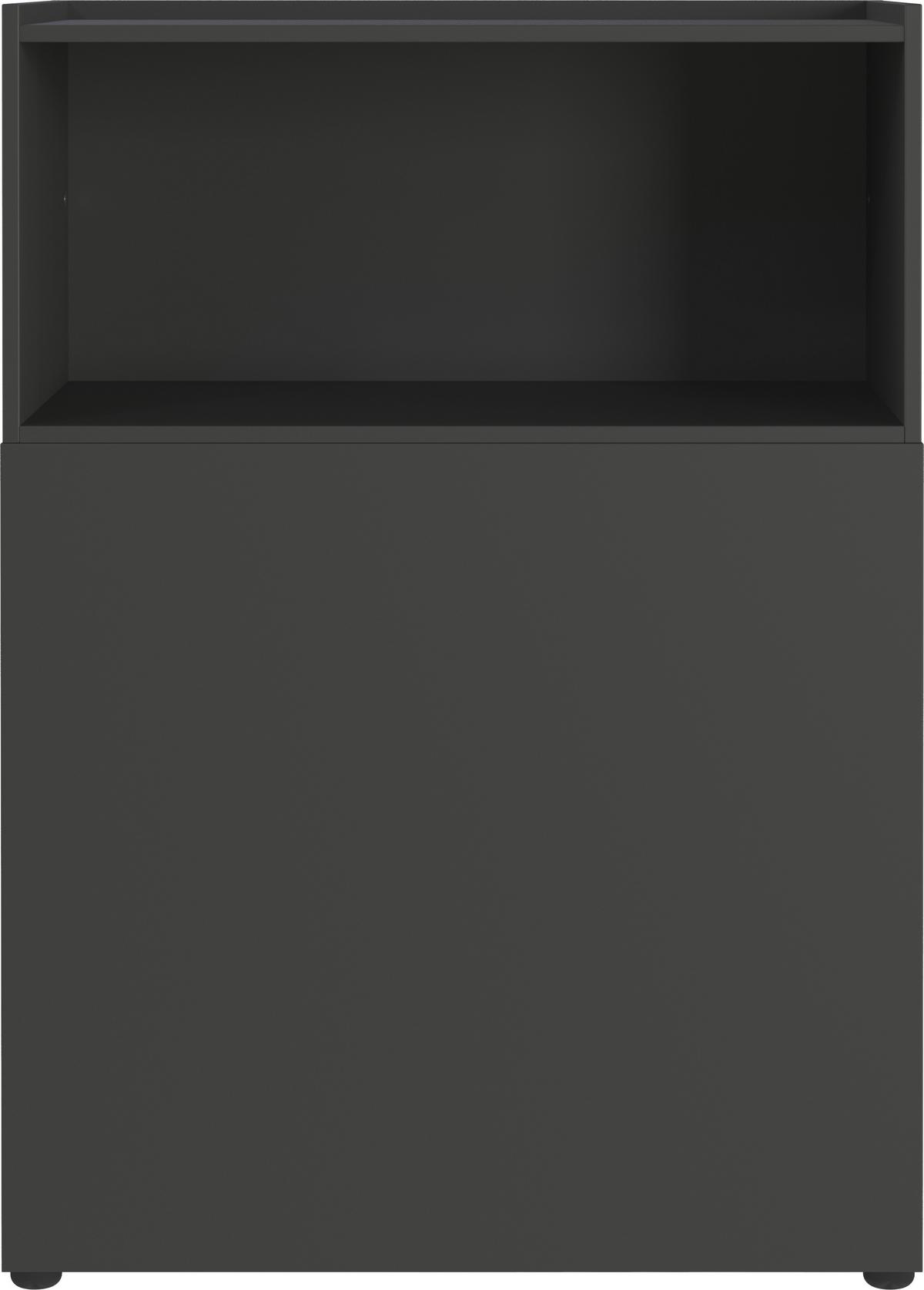 Raumteiler Ribera in Graphitfarben - Graphitfarben/Schwarz, Modern, Holzwerkstoff/Kunststoff (80/112/44cm) - Premium Living