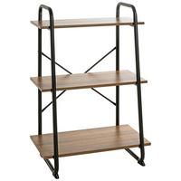 Regal Hengelo 3 in Schwarz/Eichefarben - Eichefarben/Schwarz, Modern, Holzwerkstoff/Metall (60/93/36cm) - Mömax
